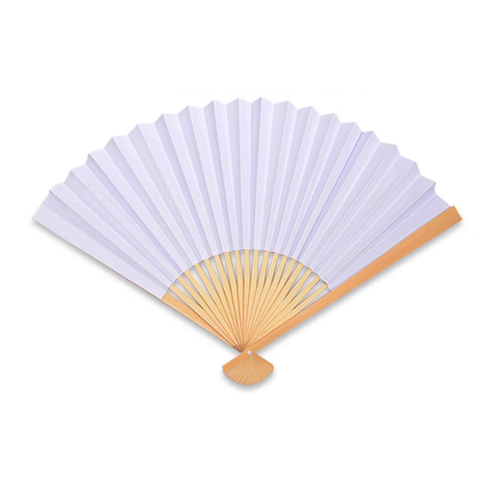 3xBamboo Hand Held Fan Blank Handmade for Home Party Favors Preschool Supplies 10 Inch
