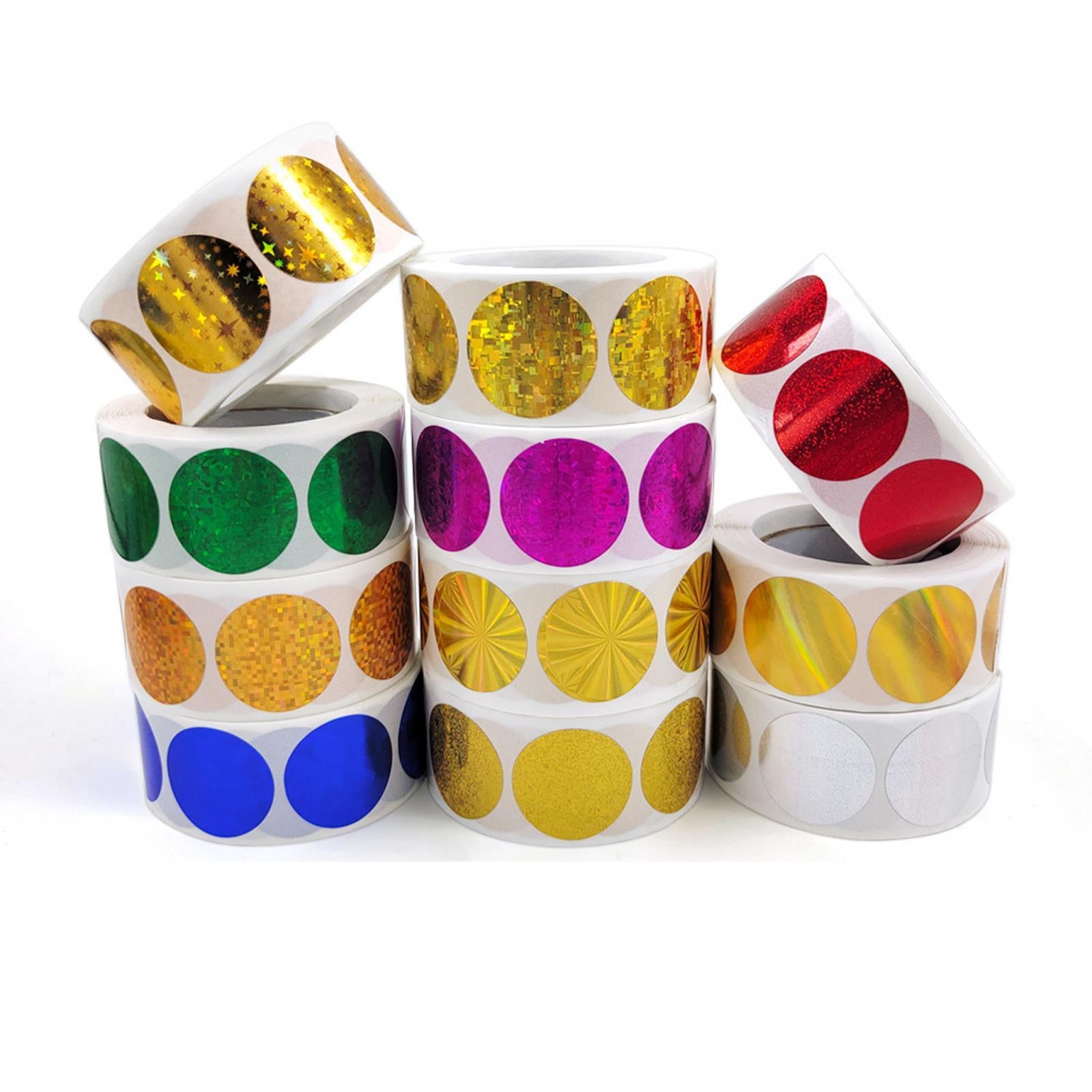 6x500x/Roll Self Adhesive Seal Stickers for Boutiques Greeting Card DIY Crafts Blue