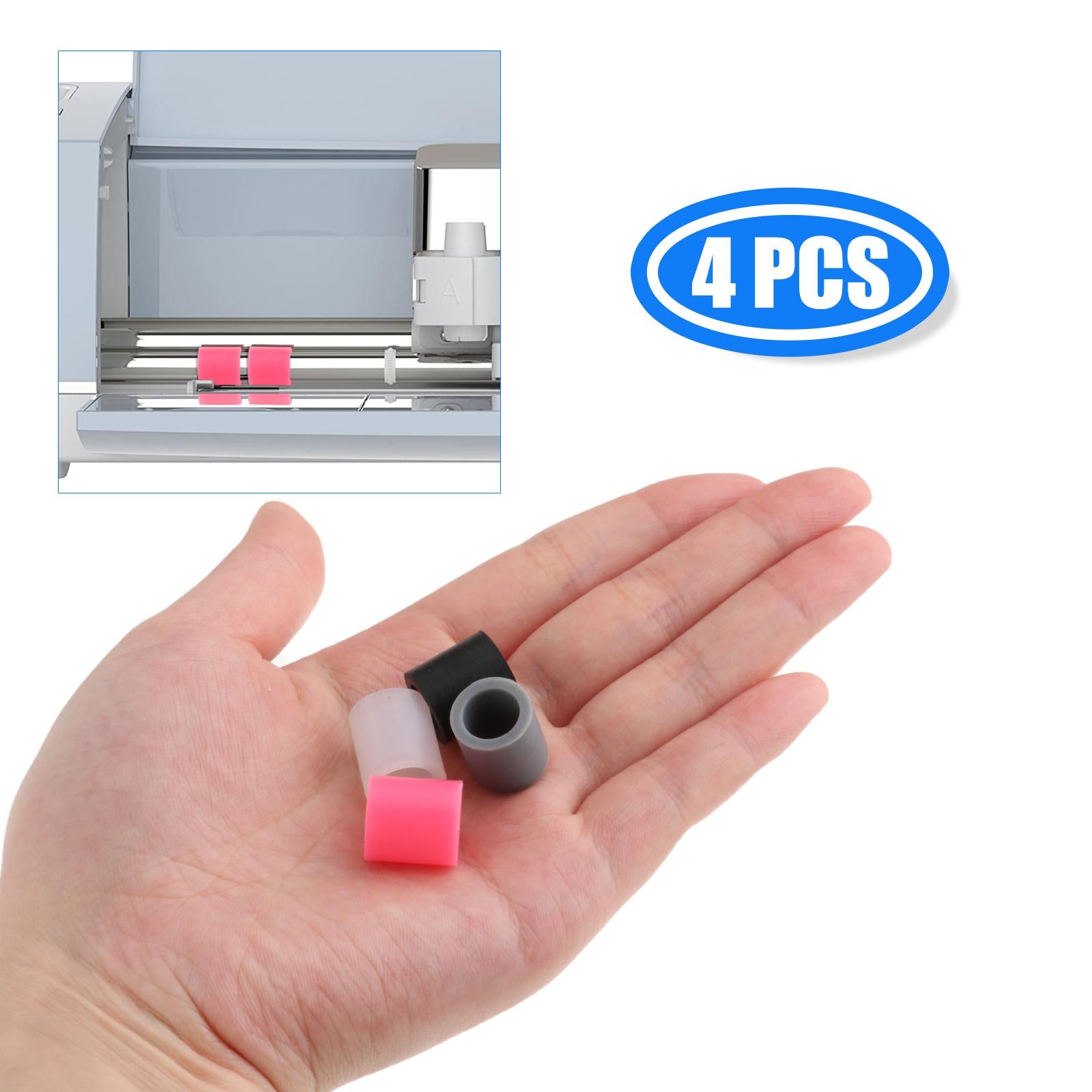 3x4Pcs Rubber Rollers Durable Rubber Roller Wheel for Electric Cutting Machine Pink