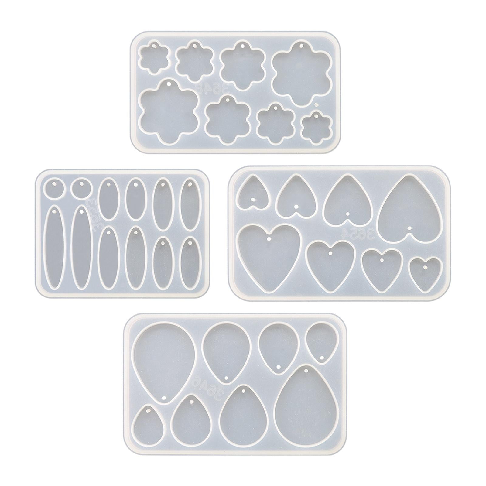3xEarrings Pendants Mould DIY Epoxy Resin for Party Supplies Crafts Home Decor Water Drop