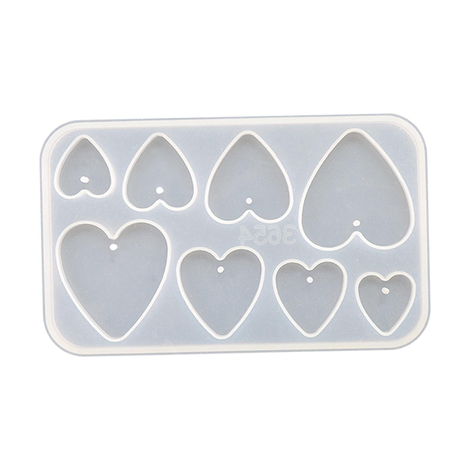 2xEarrings Pendants Mould DIY Epoxy Resin for Party Supplies Crafts Home Decor Heart