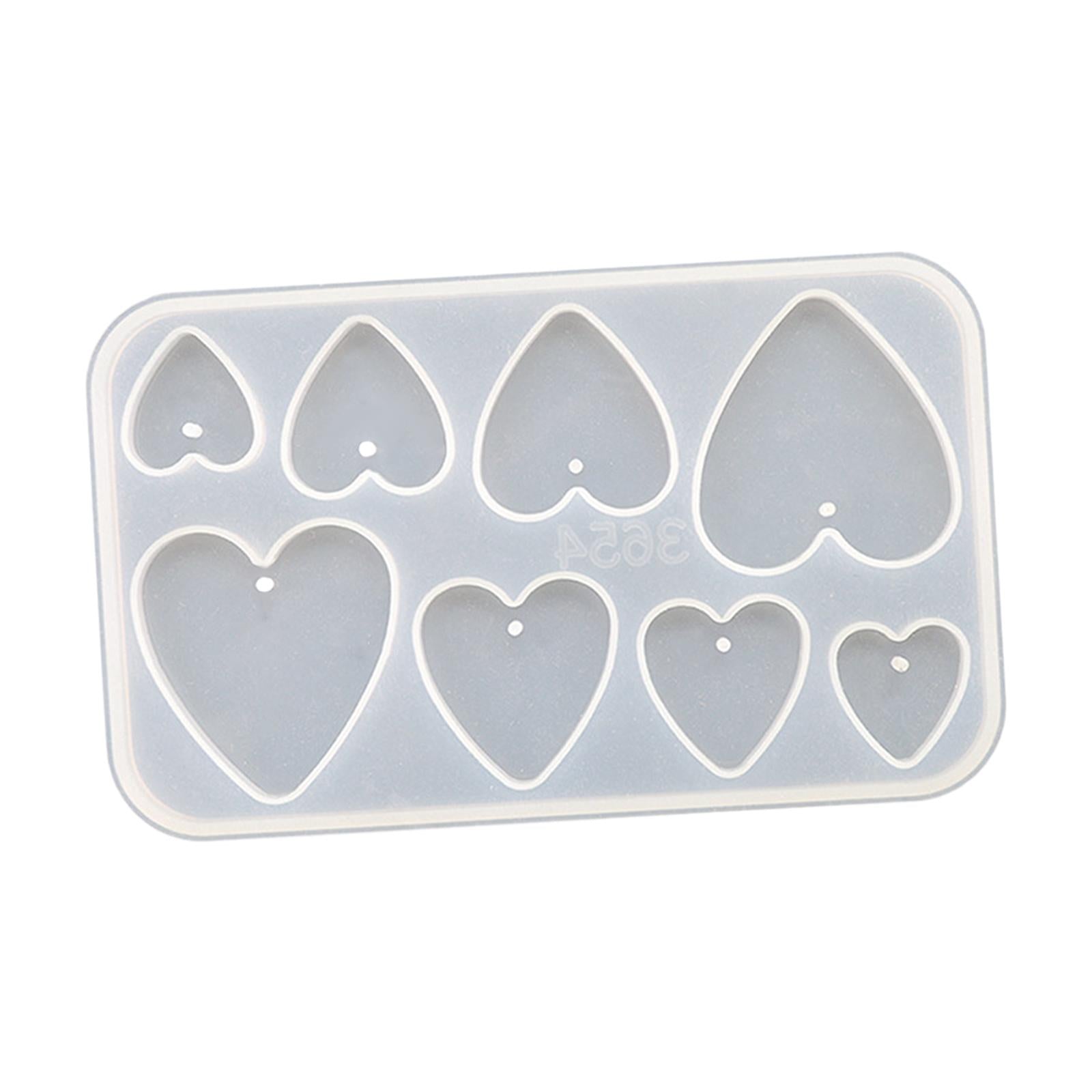 4xEarrings Pendants Mould DIY Epoxy Resin for Party Supplies Crafts Home Decor Heart