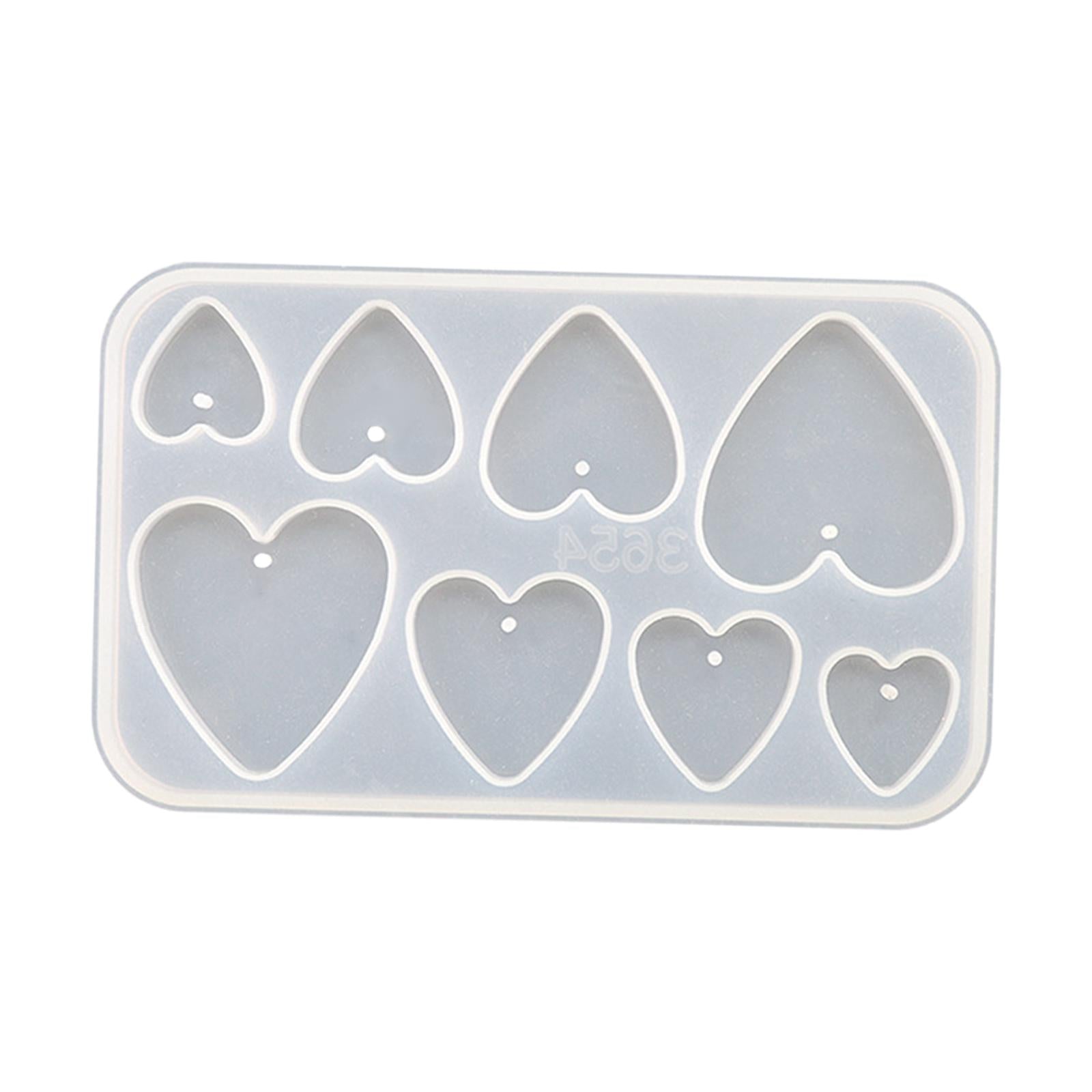 2xEarrings Pendants Mould DIY Epoxy Resin for Party Supplies Crafts Home Decor Heart