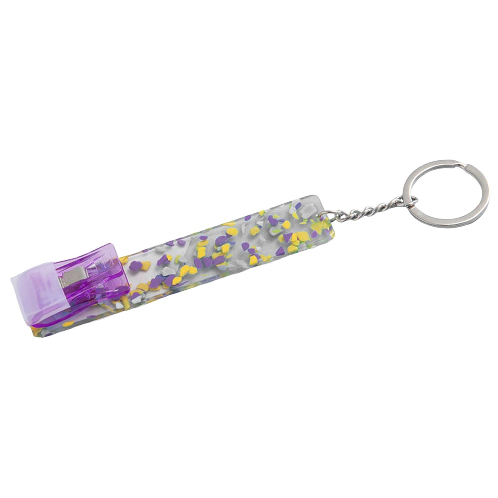 4xCredit Card Puller ATM Keychain Card Clip for Long Nails Picker Card Grabber Purple