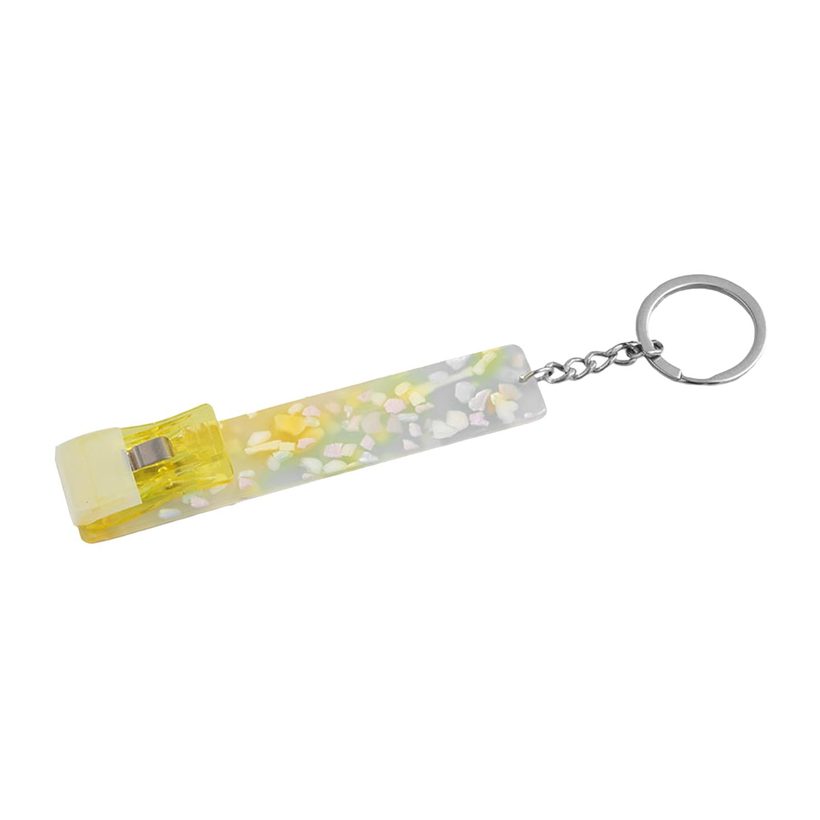 2xCredit Card Puller ATM Keychain Card Clip for Long Nails Picker Card Grabber Yellow