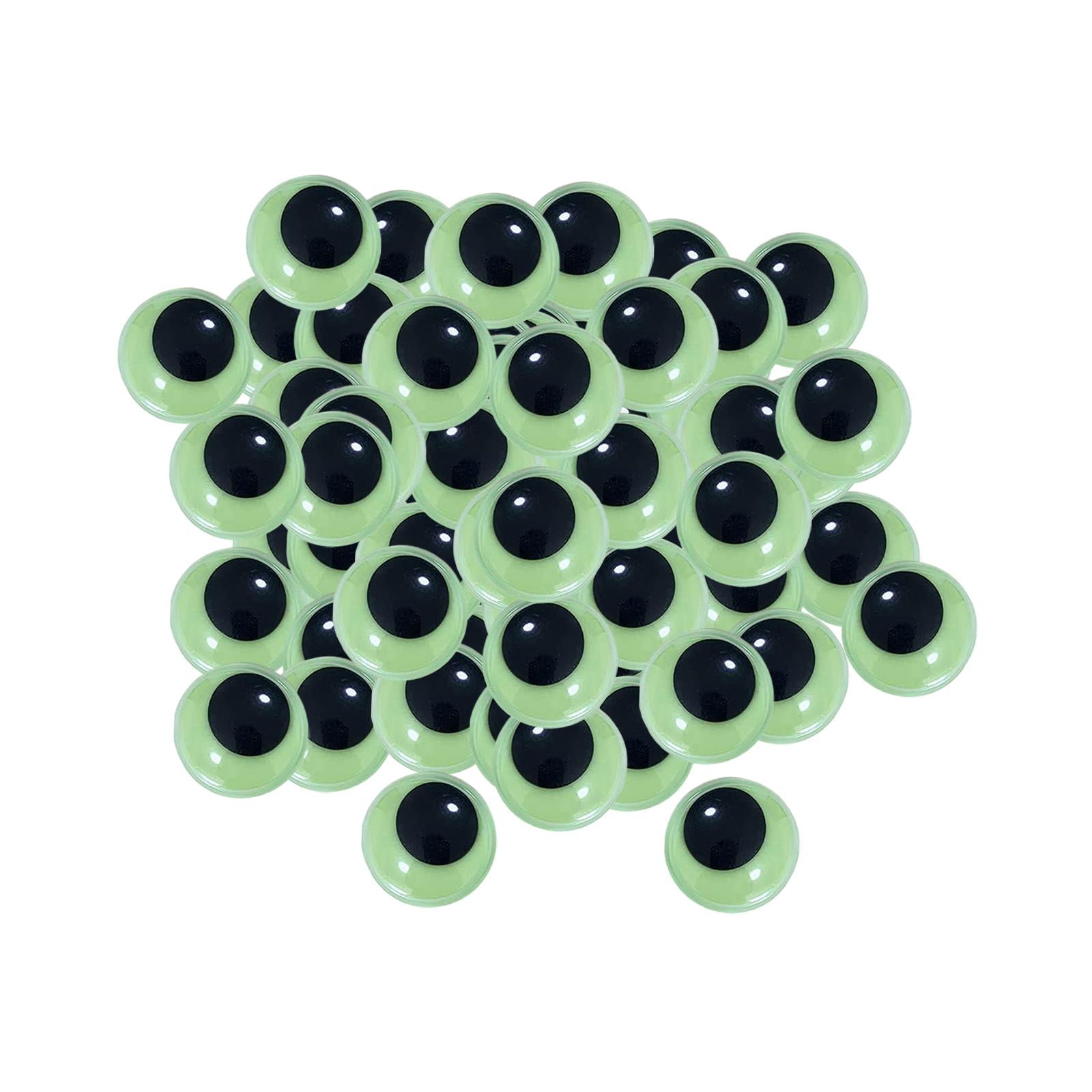 3xGlow in The Dark Eyes Sticky Self Adhesive for Crafts Handmade DIY Soft Toys 15mm 50pcs