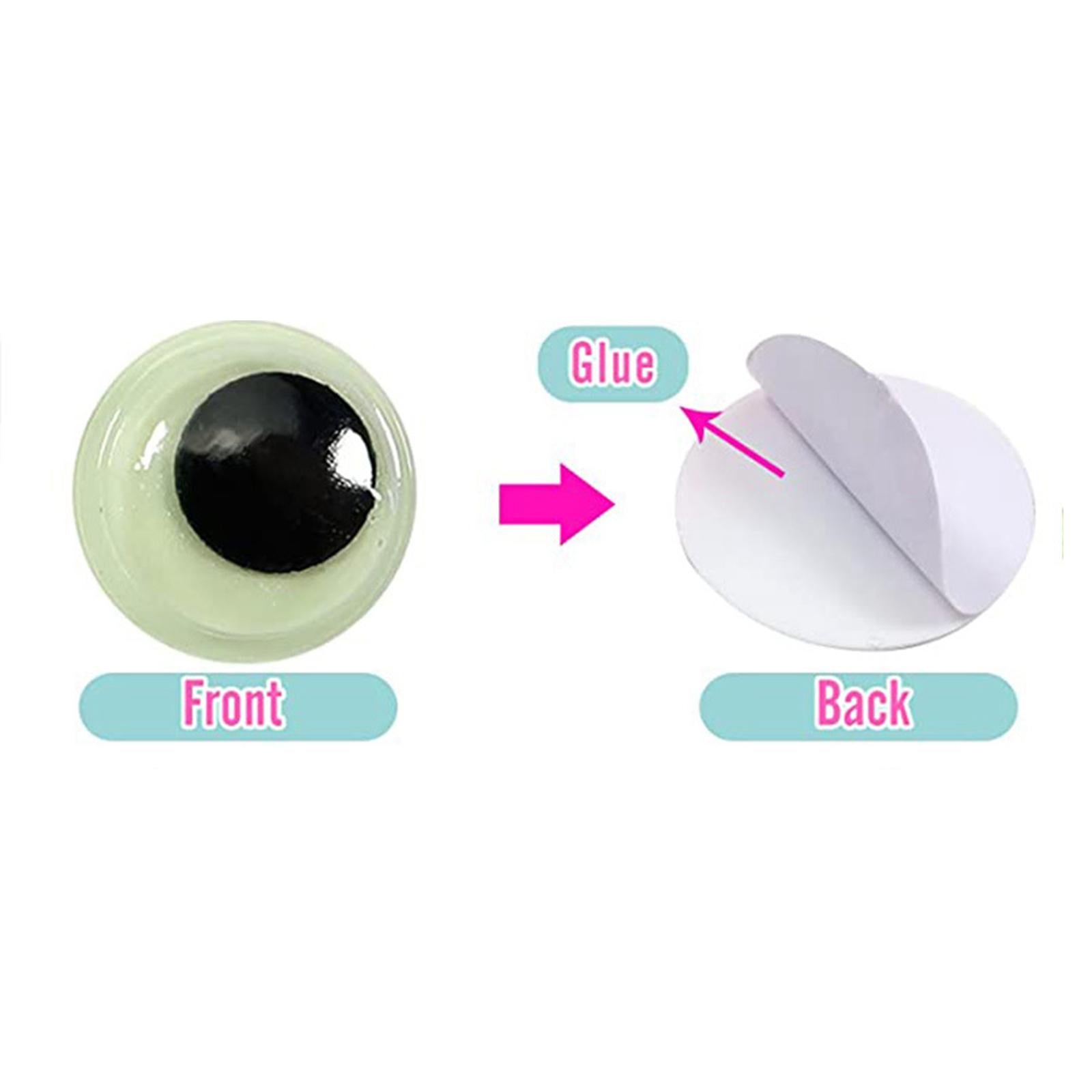4xGlow in The Dark Eyes Sticky Self Adhesive for Crafts Handmade DIY Soft Toys 15mm 50pcs