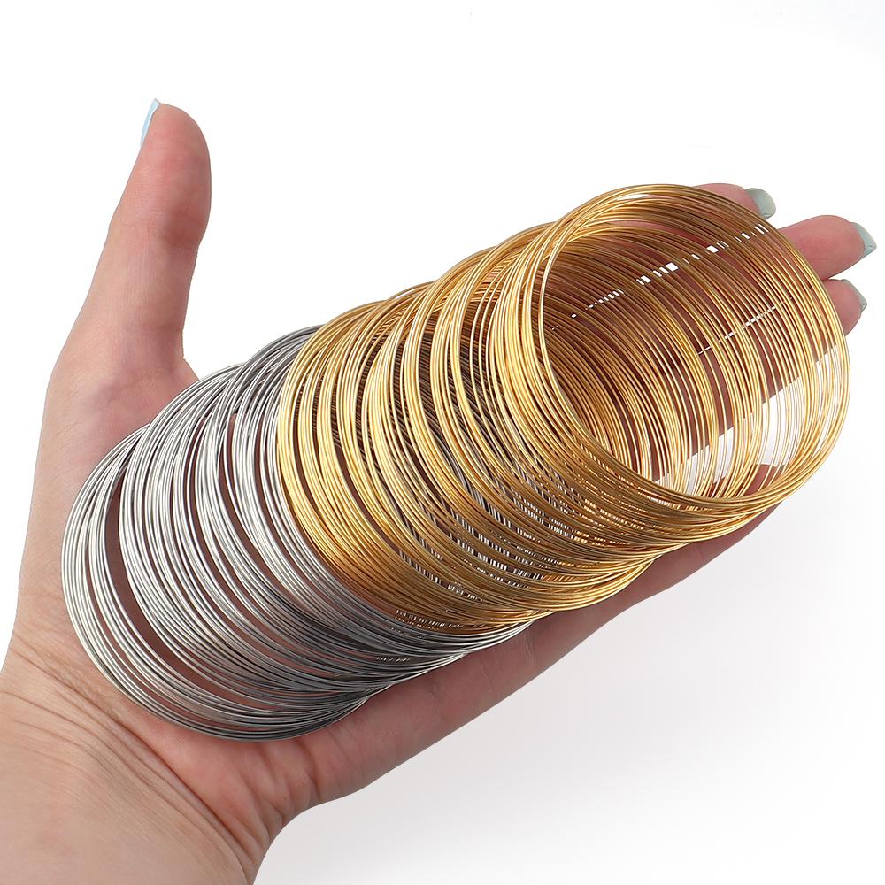 2xMemory Wire for Jewelry Making Beading Wire for Bangle Handmade Gold