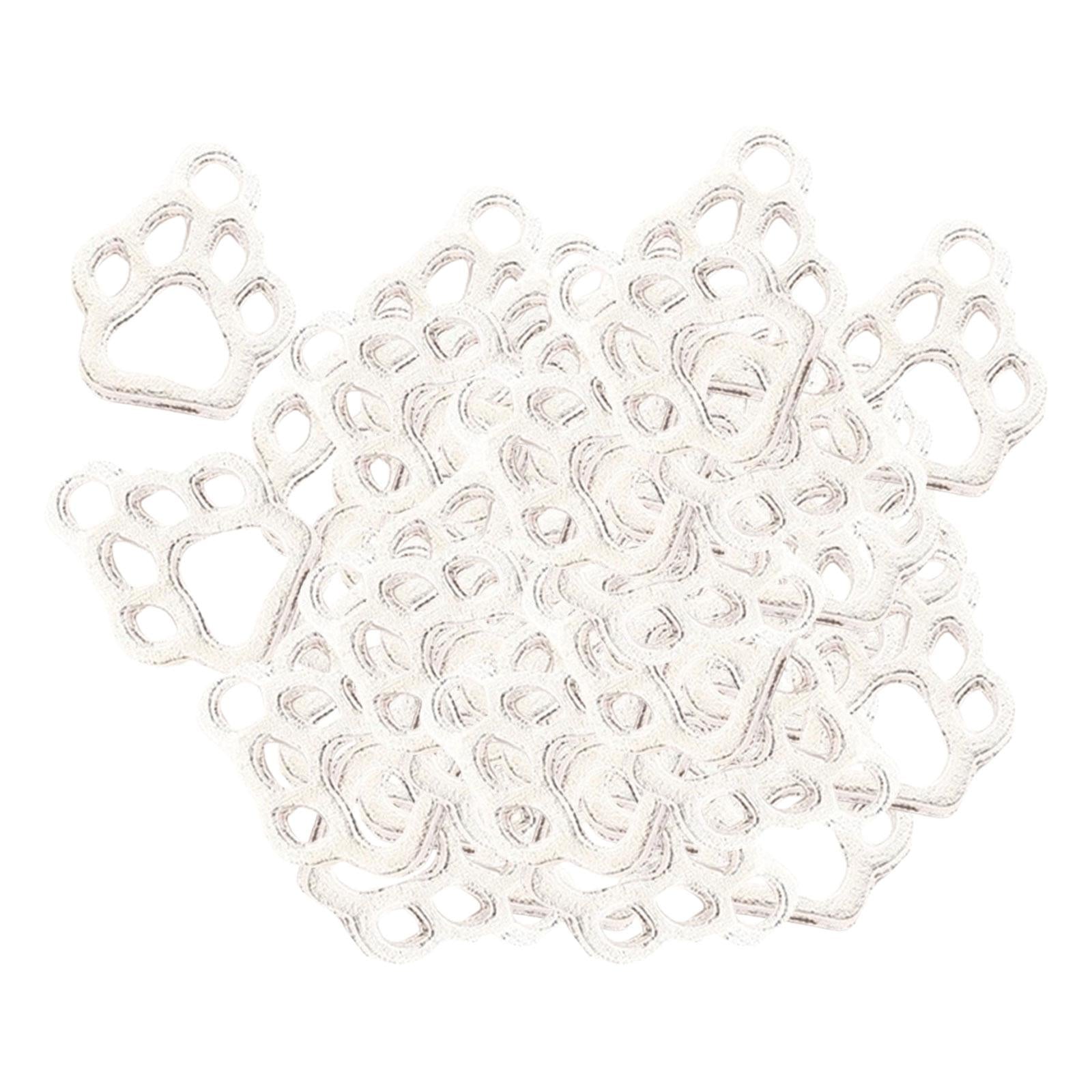 3x50x Bear Claw Pendants Bear Claw Charms for Jewelry Making Bracelets Earring Silver
