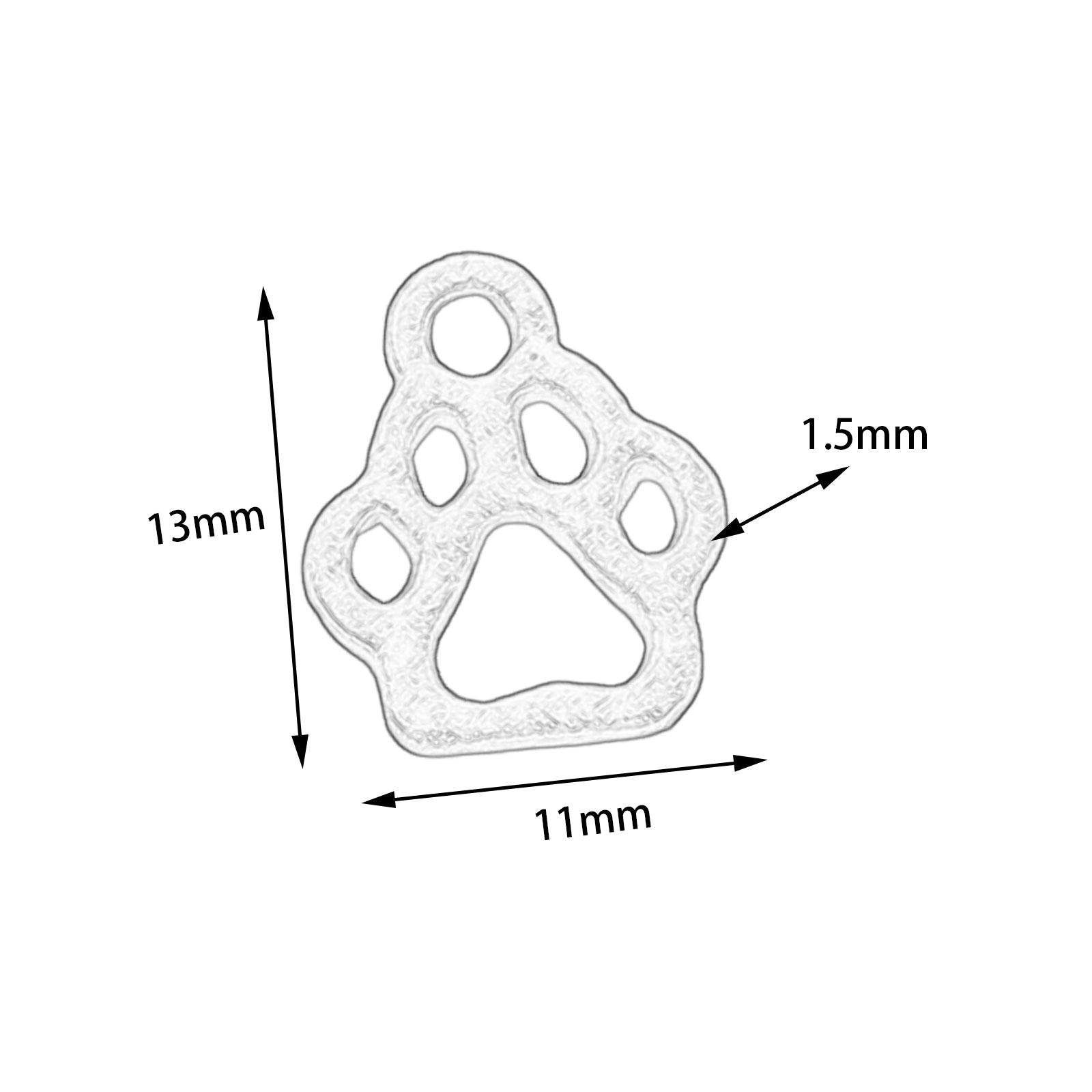 2x50x Bear Claw Pendants Bear Claw Charms for Jewelry Making Bracelets Earring Silver
