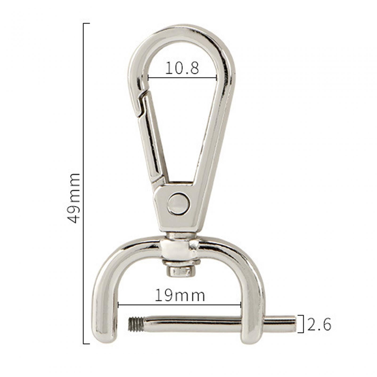 2xSwivel Snap Hooks Replacement DIY Crafts Trigger Clips Swivel Lobster Clasps 19mm Silver
