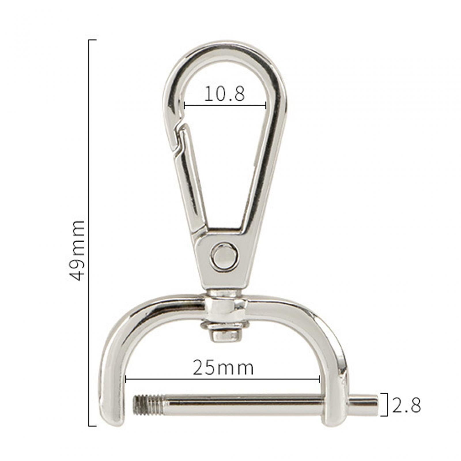 4xSwivel Snap Hooks Replacement DIY Crafts Trigger Clips Swivel Lobster Clasps 25mm Silver
