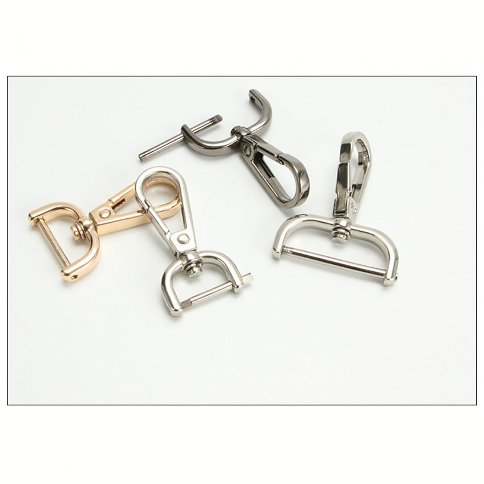 4xSwivel Snap Hooks Replacement DIY Crafts Trigger Clips Swivel Lobster Clasps 25mm Silver
