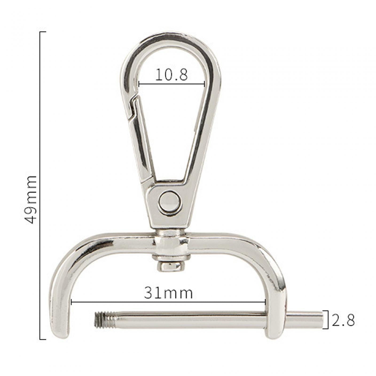 2xSwivel Snap Hooks Replacement DIY Crafts Trigger Clips Swivel Lobster Clasps 31mm Silver