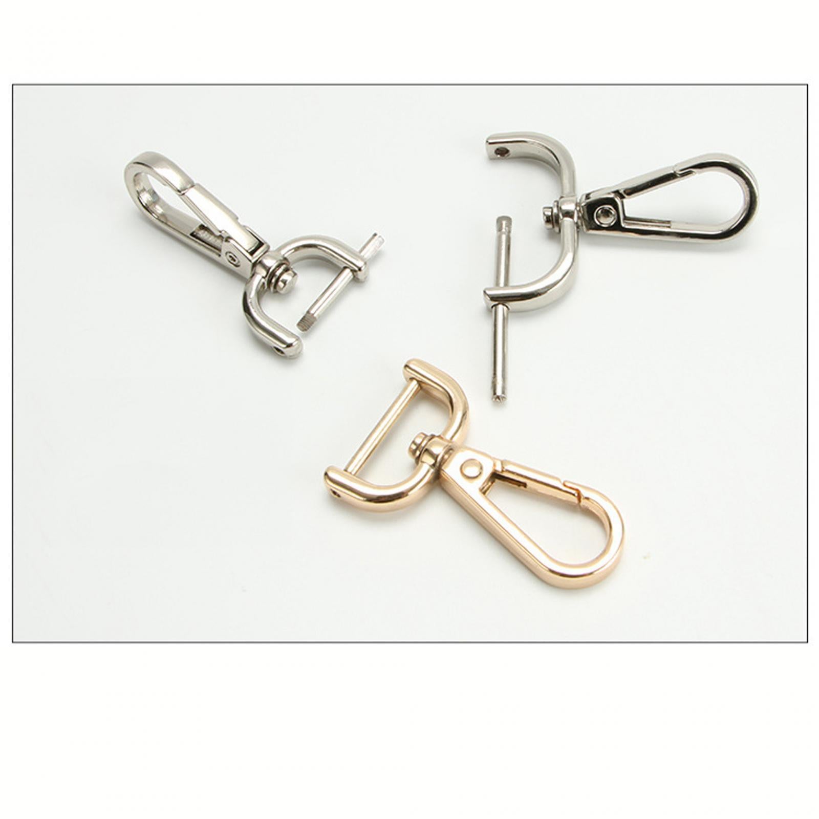 2xSwivel Snap Hooks Replacement DIY Crafts Trigger Clips Swivel Lobster Clasps 31mm Silver