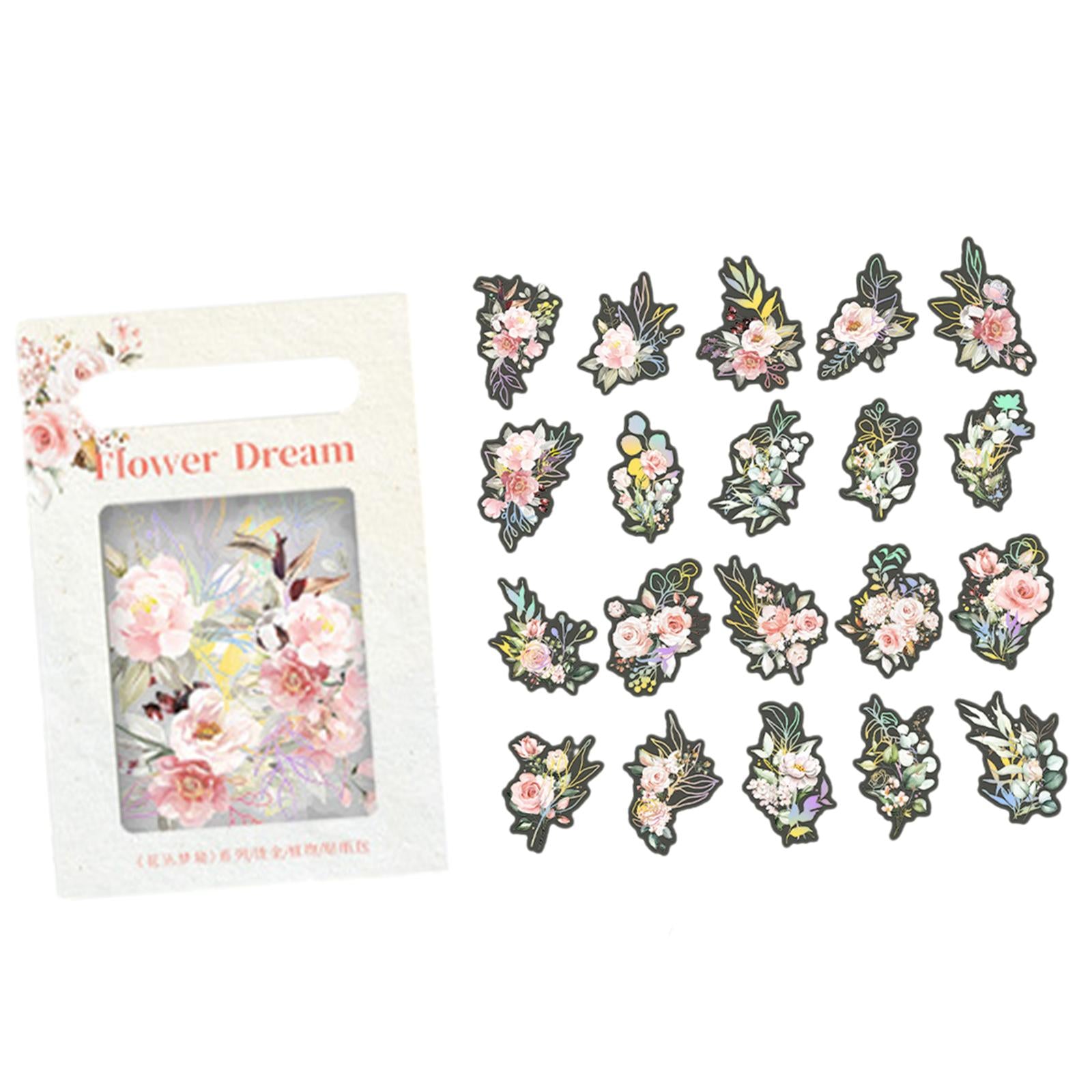3x40Pcs Plant Stickers Set Scrapbooking Stickers for Planner Diary Card Making Flower