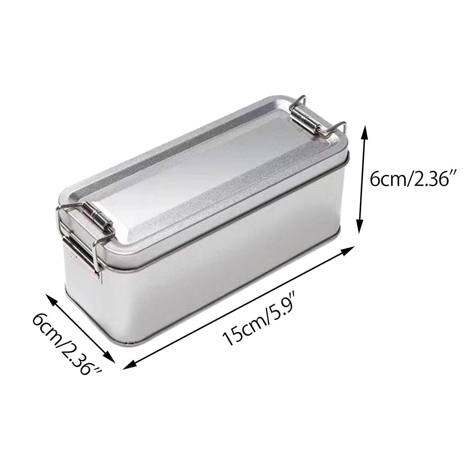 4xMetal Tin Box with Lid Pineapple Cake Packaging Storage Container Cookie Tin Silver