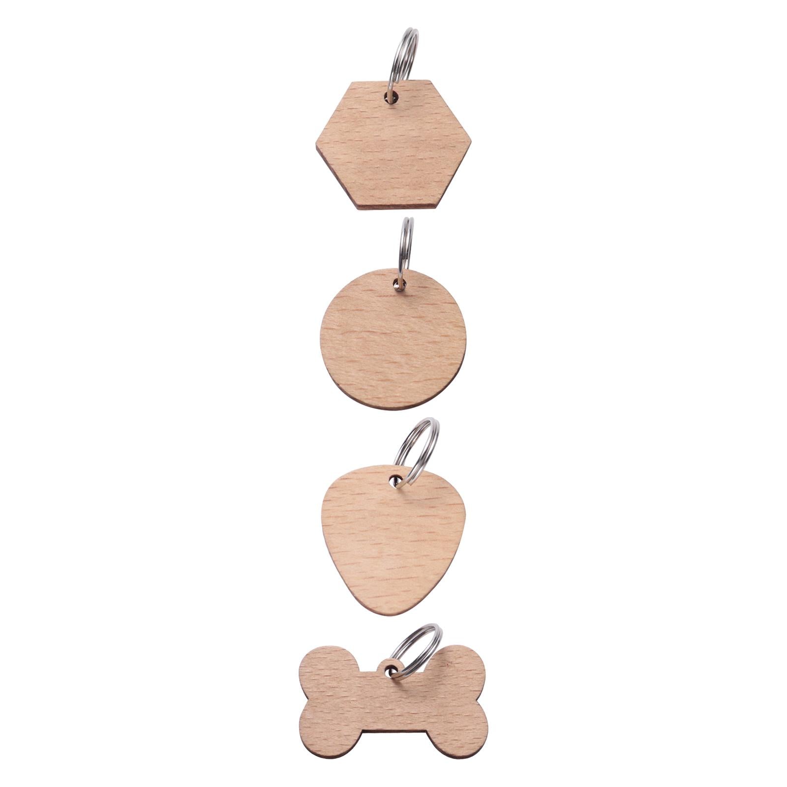 4xUnfinished Dog Tag Identification Tag Prevent Pet Lost Personalized Pets Tag Hexagon 3x2.55x0.2cm