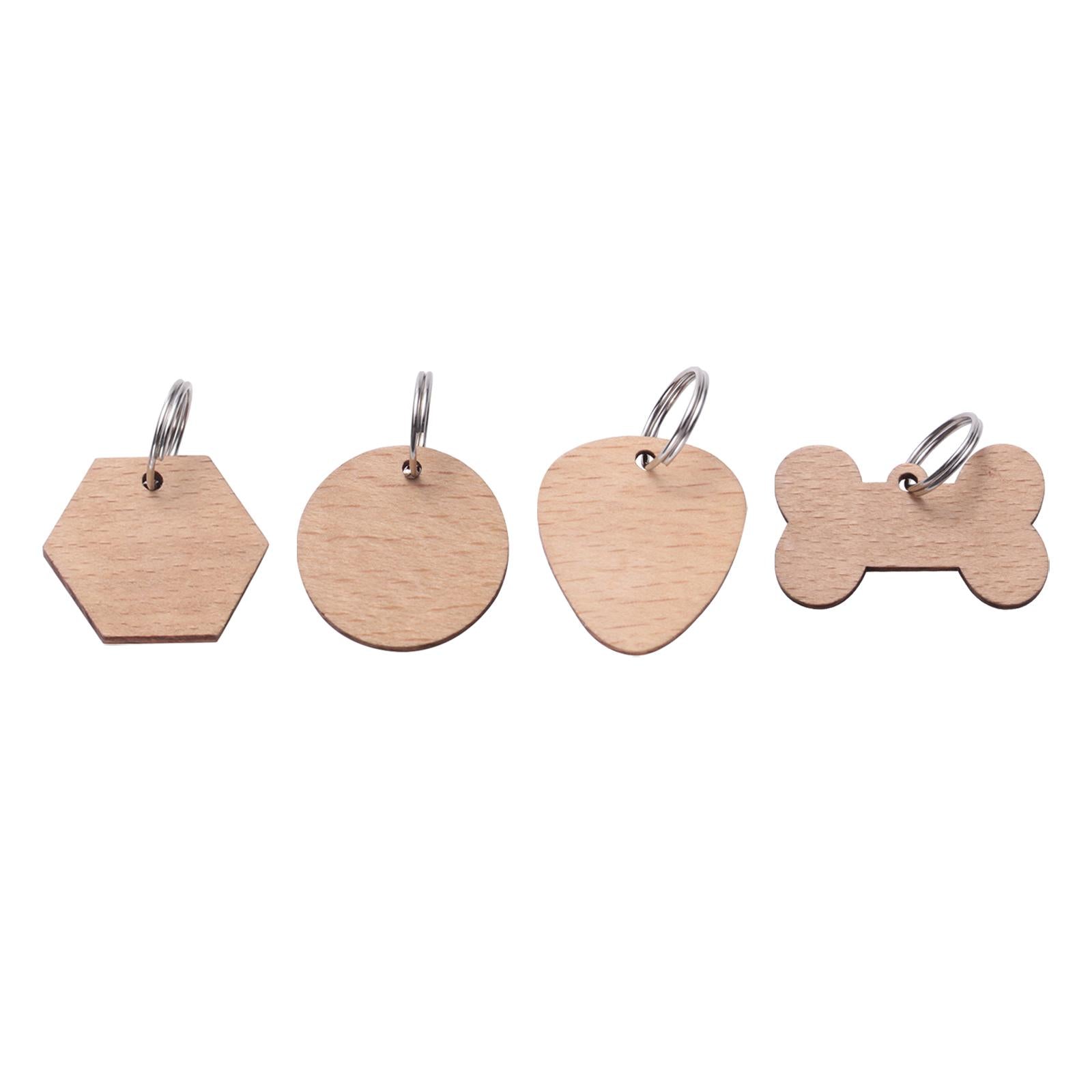 4xUnfinished Dog Tag Identification Tag Prevent Pet Lost Personalized Pets Tag Hexagon 3x2.55x0.2cm