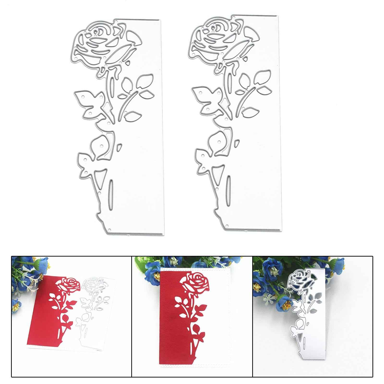 2x Rose Leaves Die Cuts DIY Scrapbooking for Invitations Greeting Card
