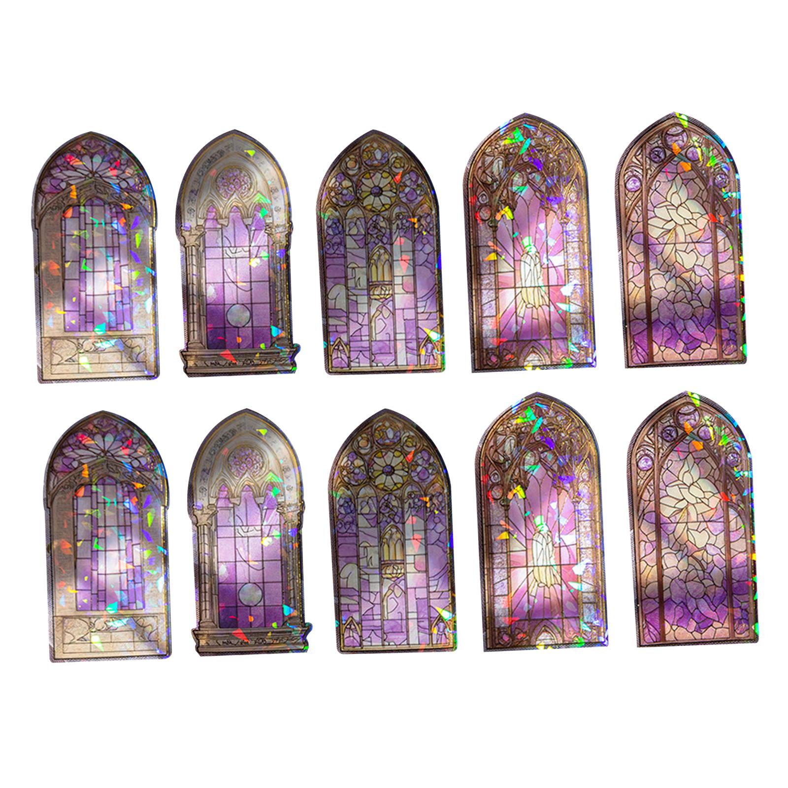 4x10 Pieces Scrapbooking Stickers Scrapbook Stickers for Journaling DIY Crafts Violet