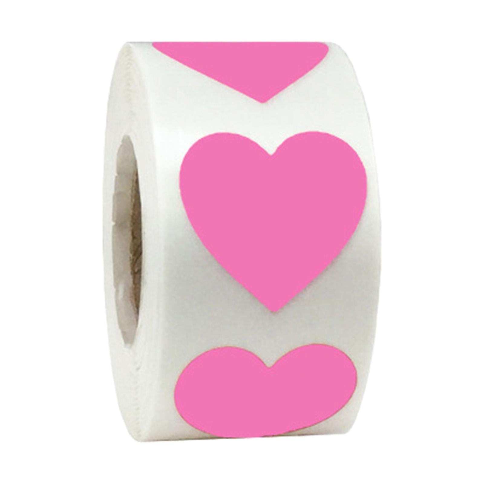 3xHeart Stickers 500Pcs Valentines Day Decoration for Birthdays Party Holidays Pink