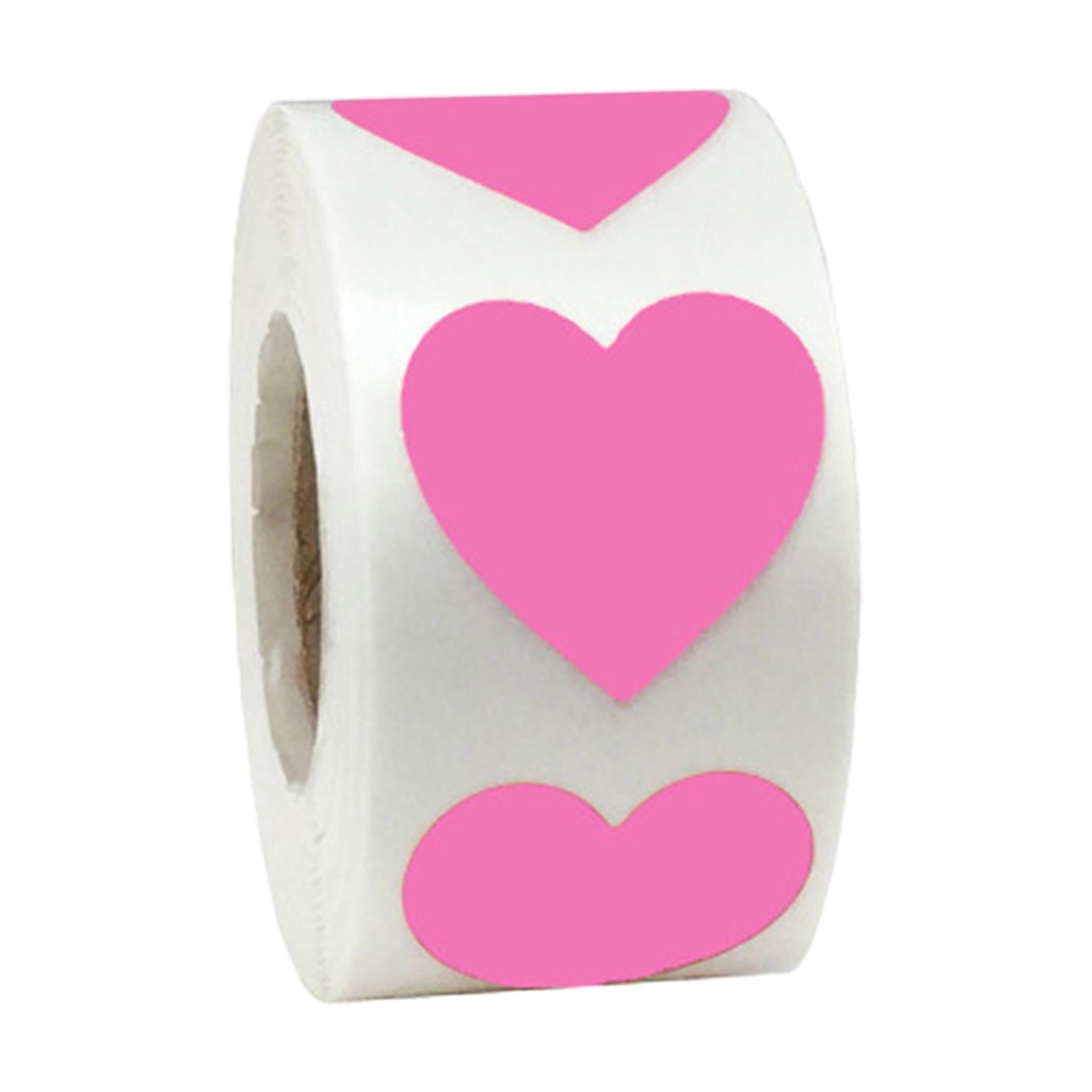 2xHeart Stickers 500Pcs Valentines Day Decoration for Birthdays Party Holidays Pink