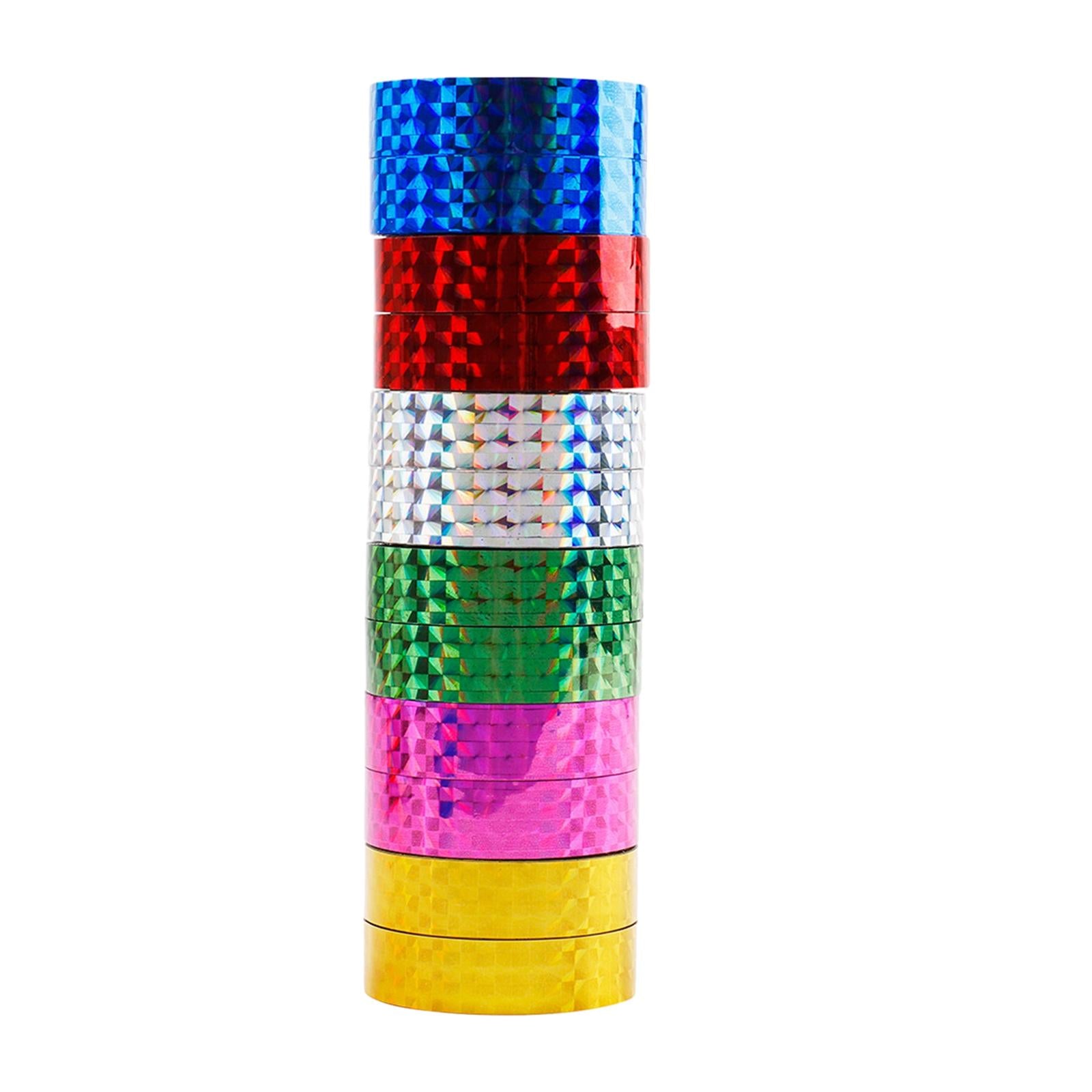 2x10 Pieces Valentine's Day Tapes Masking Tape for Planner Card Making Journal Holographic