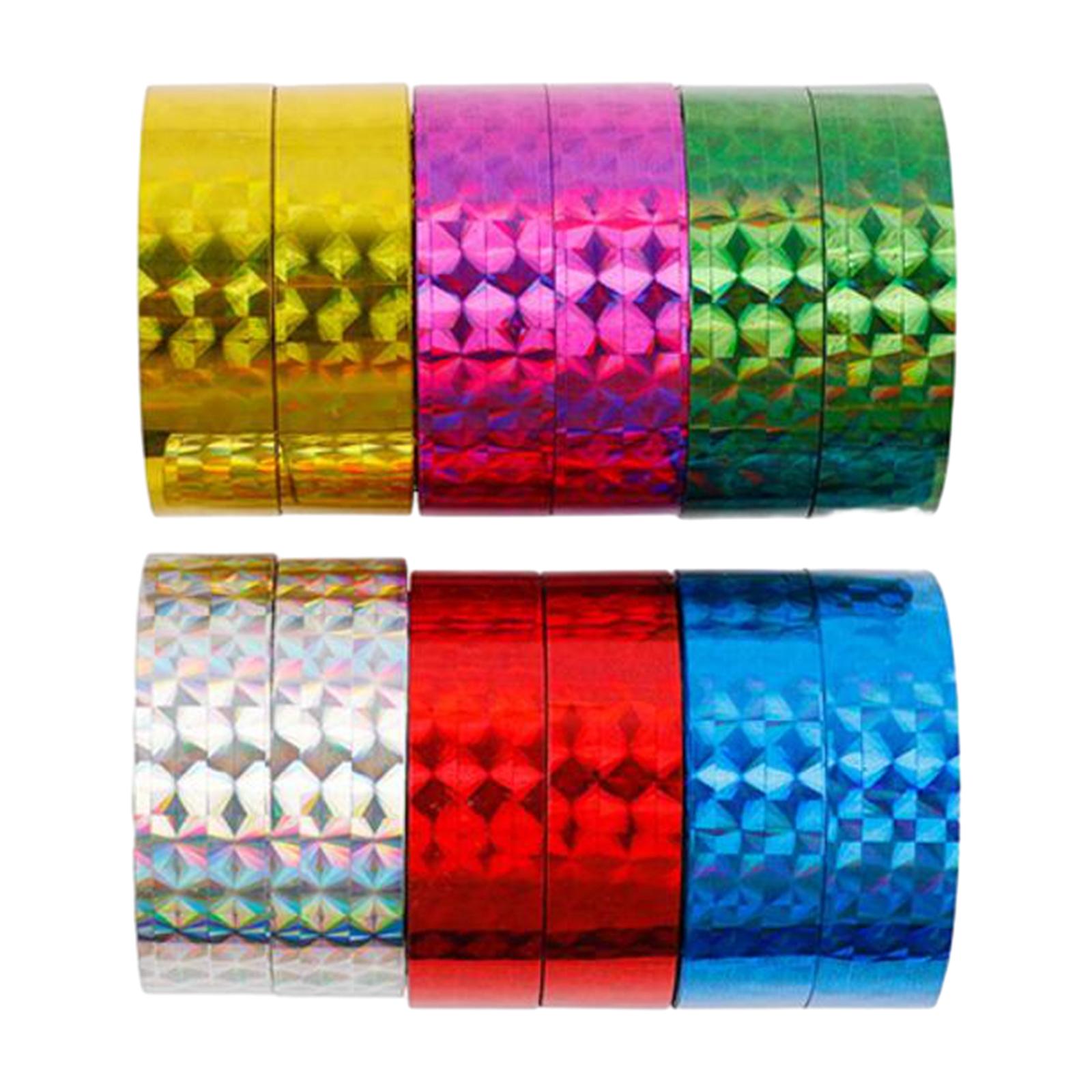2x10 Pieces Valentine's Day Tapes Masking Tape for Planner Card Making Journal Holographic