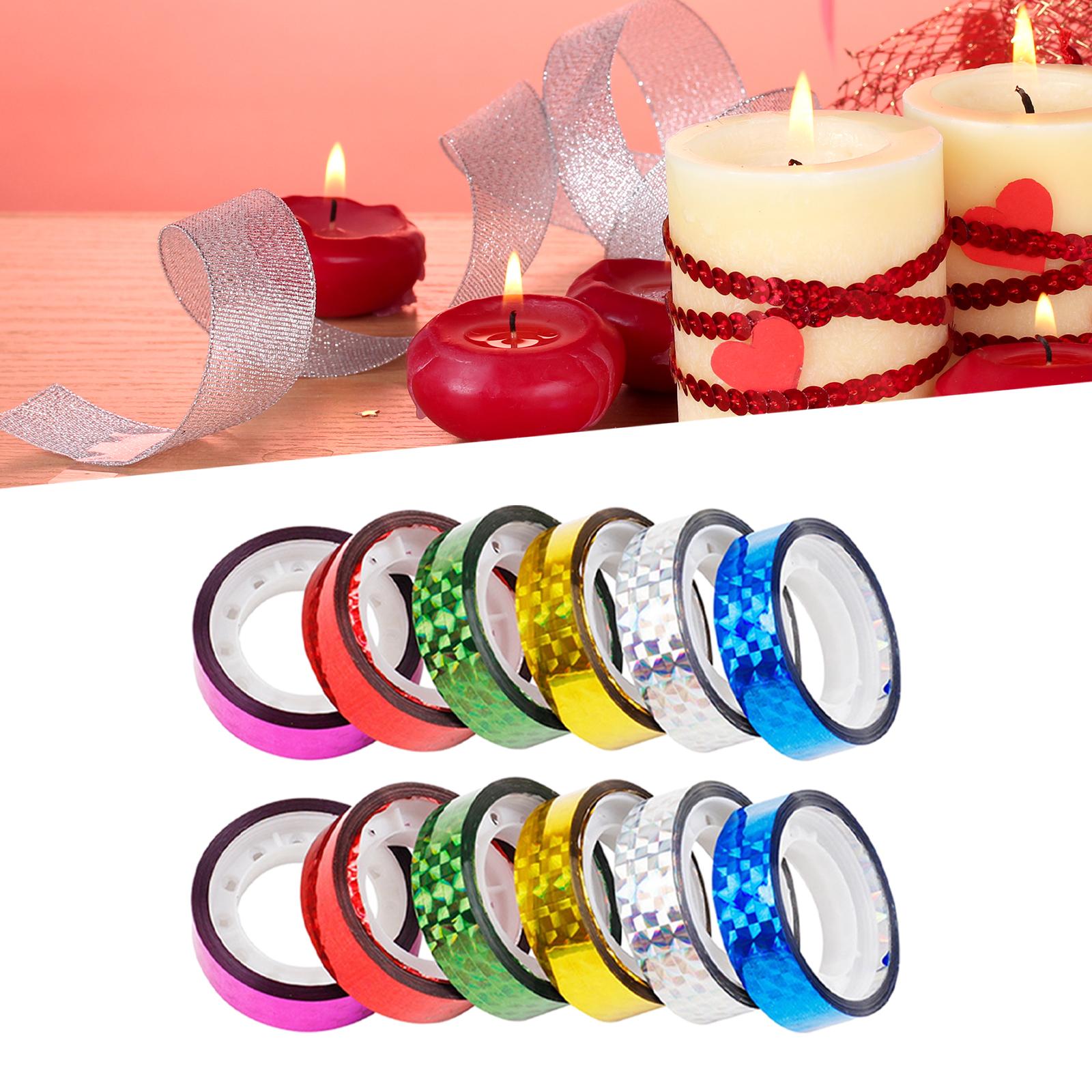 3x10 Pieces Valentine's Day Tapes Masking Tape for Planner Card Making Journal Holographic