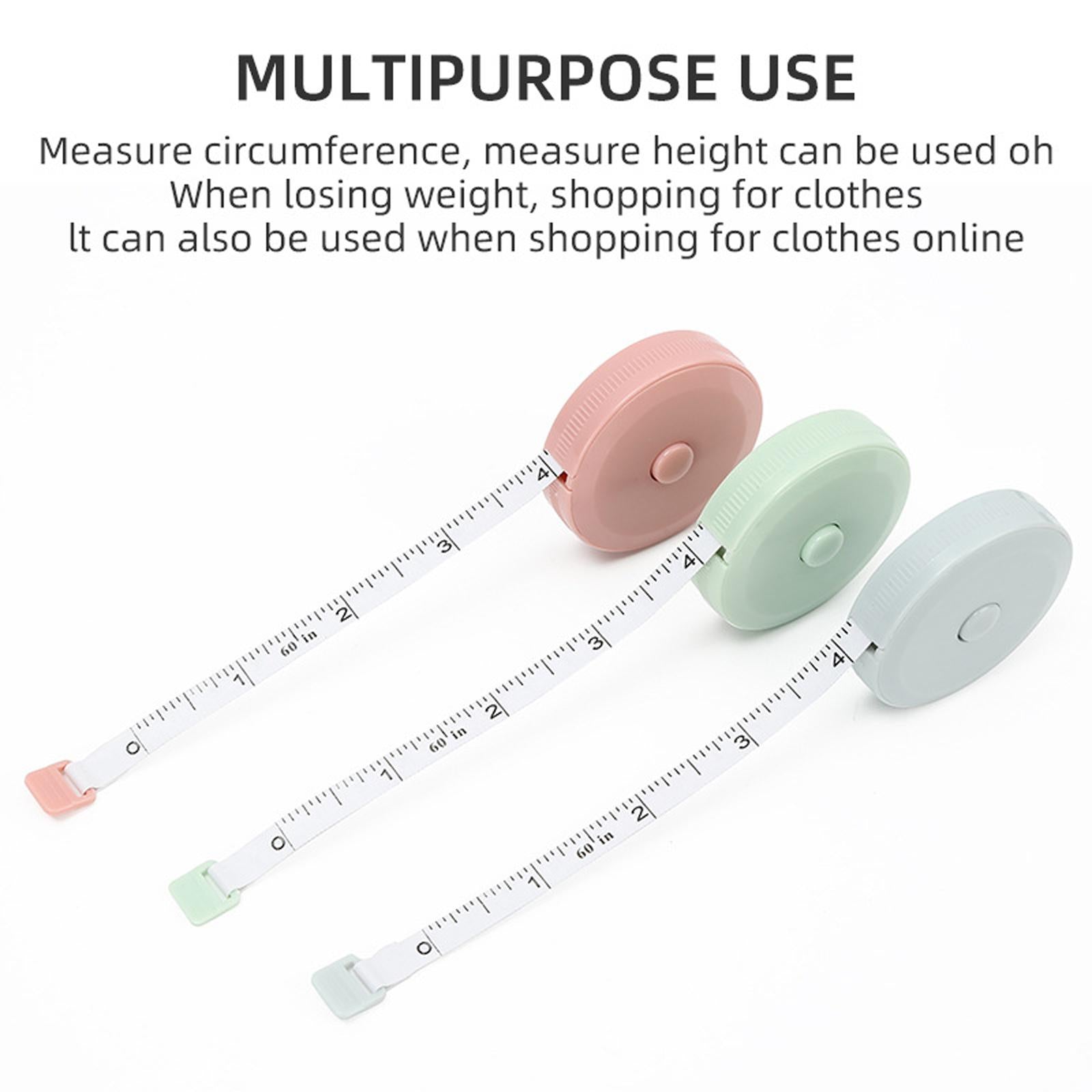 3xSewing Tape Measure Tools Body Measure Tape 60 inch for Tailor Nursing Waist Pink