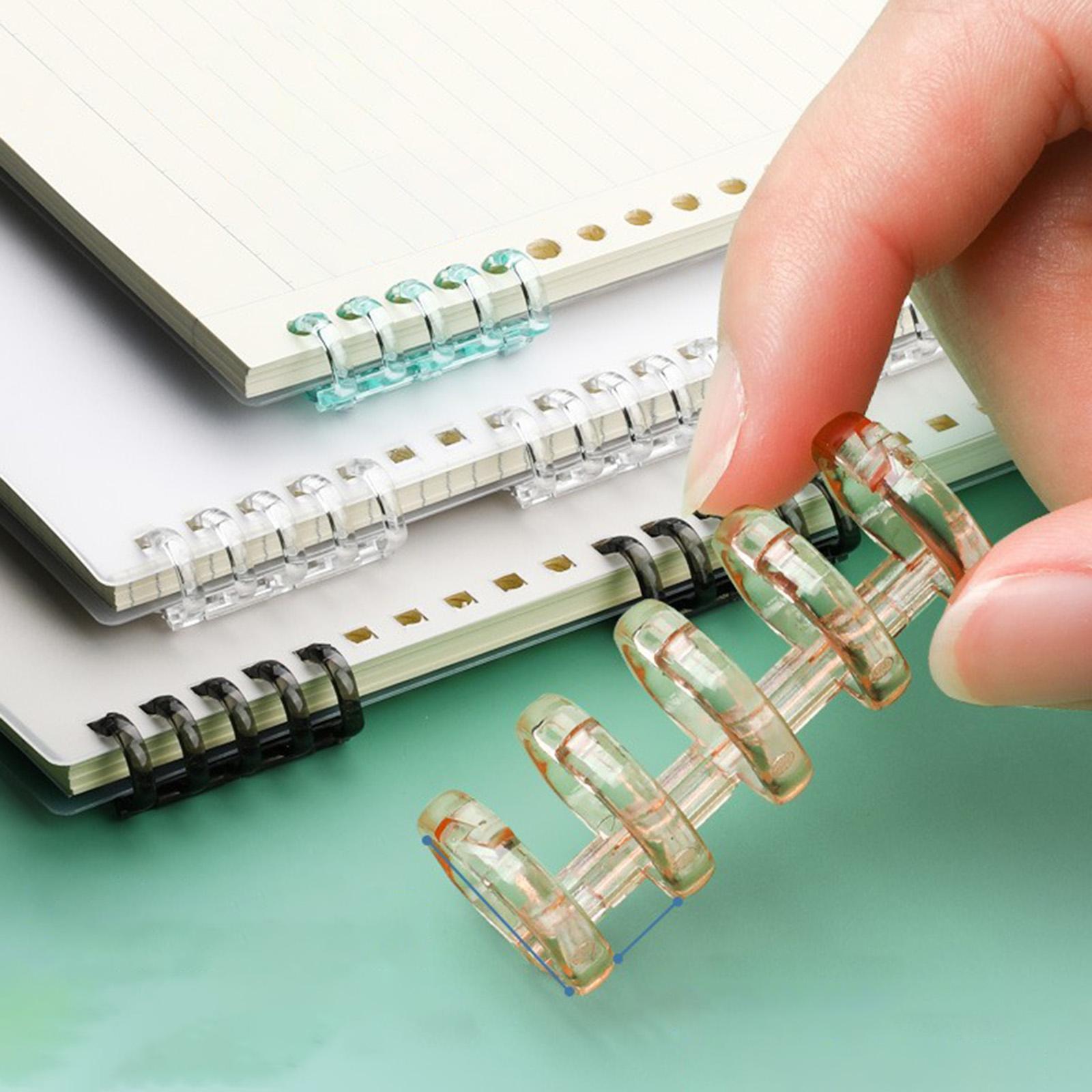 3x10Pcs Loose Leaf Binder Rings Kids Binding Rings for Album Travel Diary Home Clear