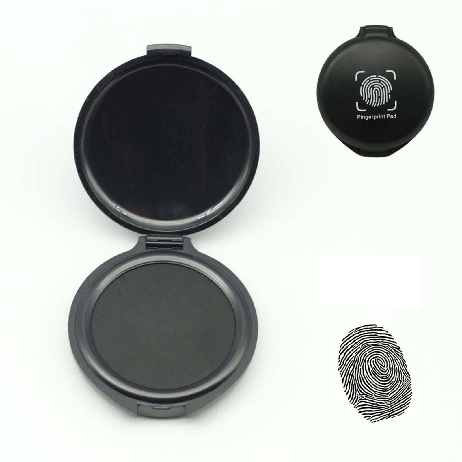 4xFingerprint Ink Pad Fingerprint Pad for Notary Fingerprint Cards Security ID Black