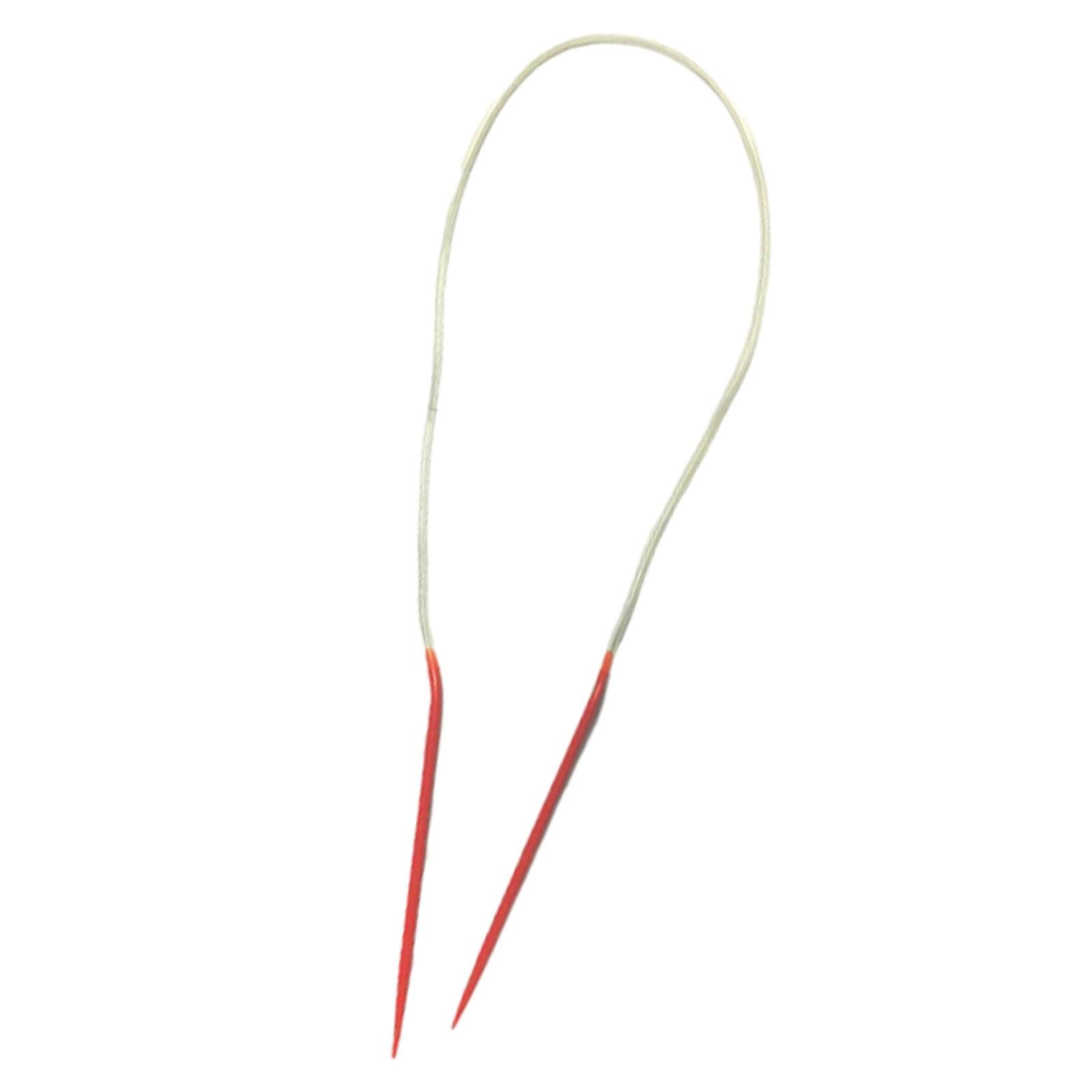 2xCircular Cable Knitting Pin Yarn Flexible Knit Pin for Scarf Sweater Sleeves