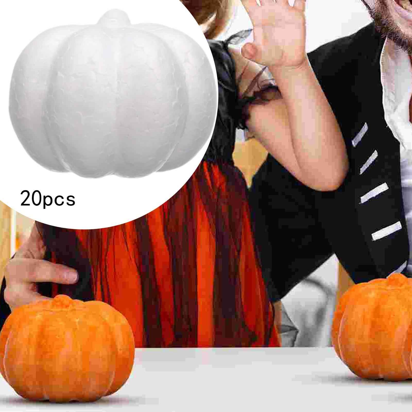 20Pcs Foam Pumpkins Handmade DIY Arts for Halloween School Project Christmas