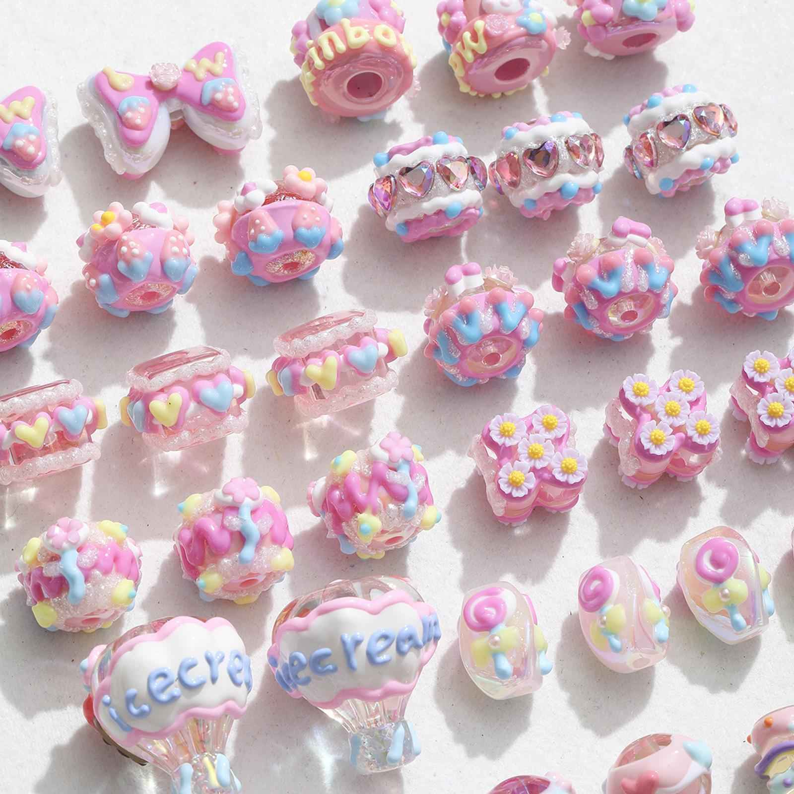 Resin Bead DIY Crafting DIY Craft Candy Color for Necklace Beading Bracelets I