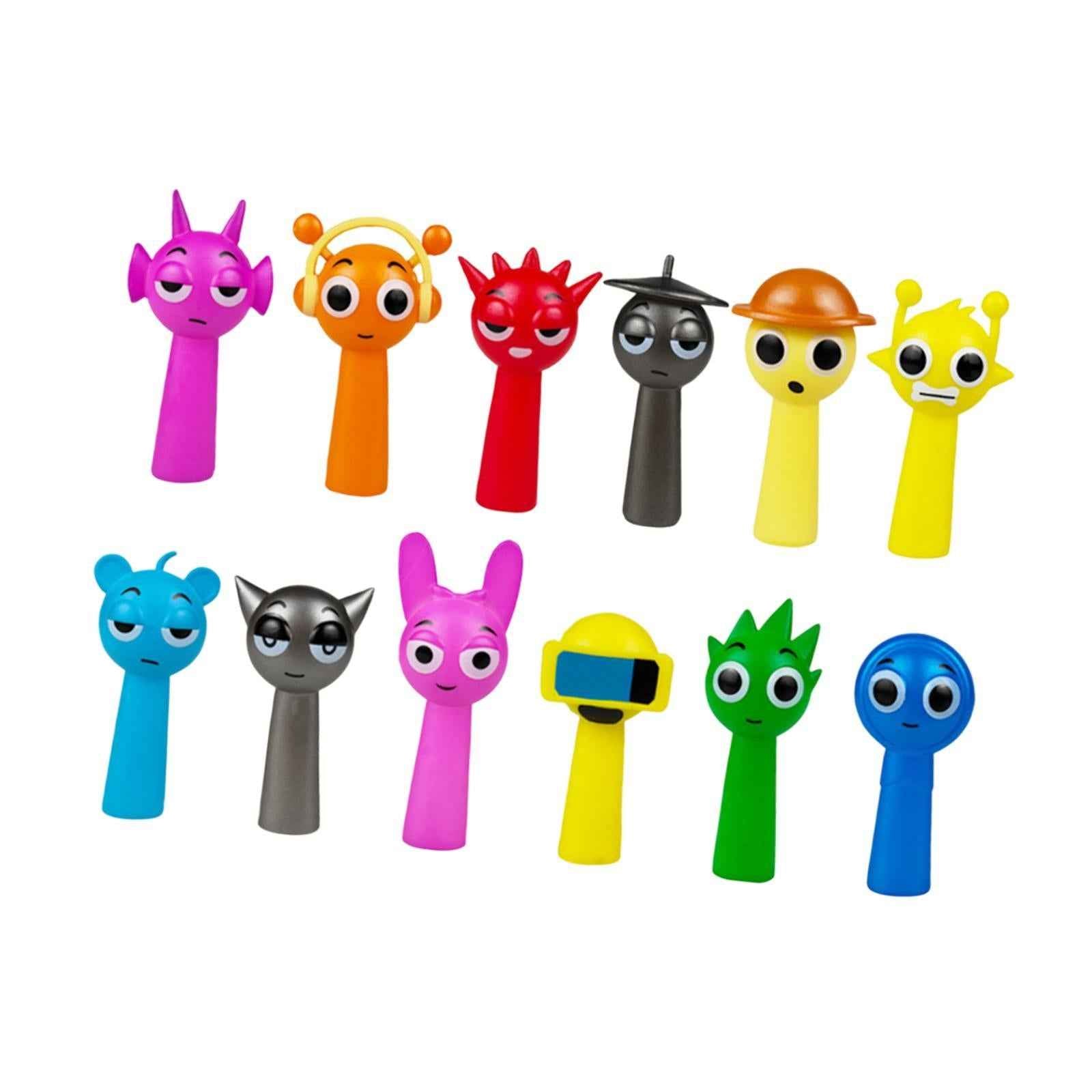 12 Pieces Sprunki Figures Gifts for Girls Boys Colorful Rhythm Box Figurines