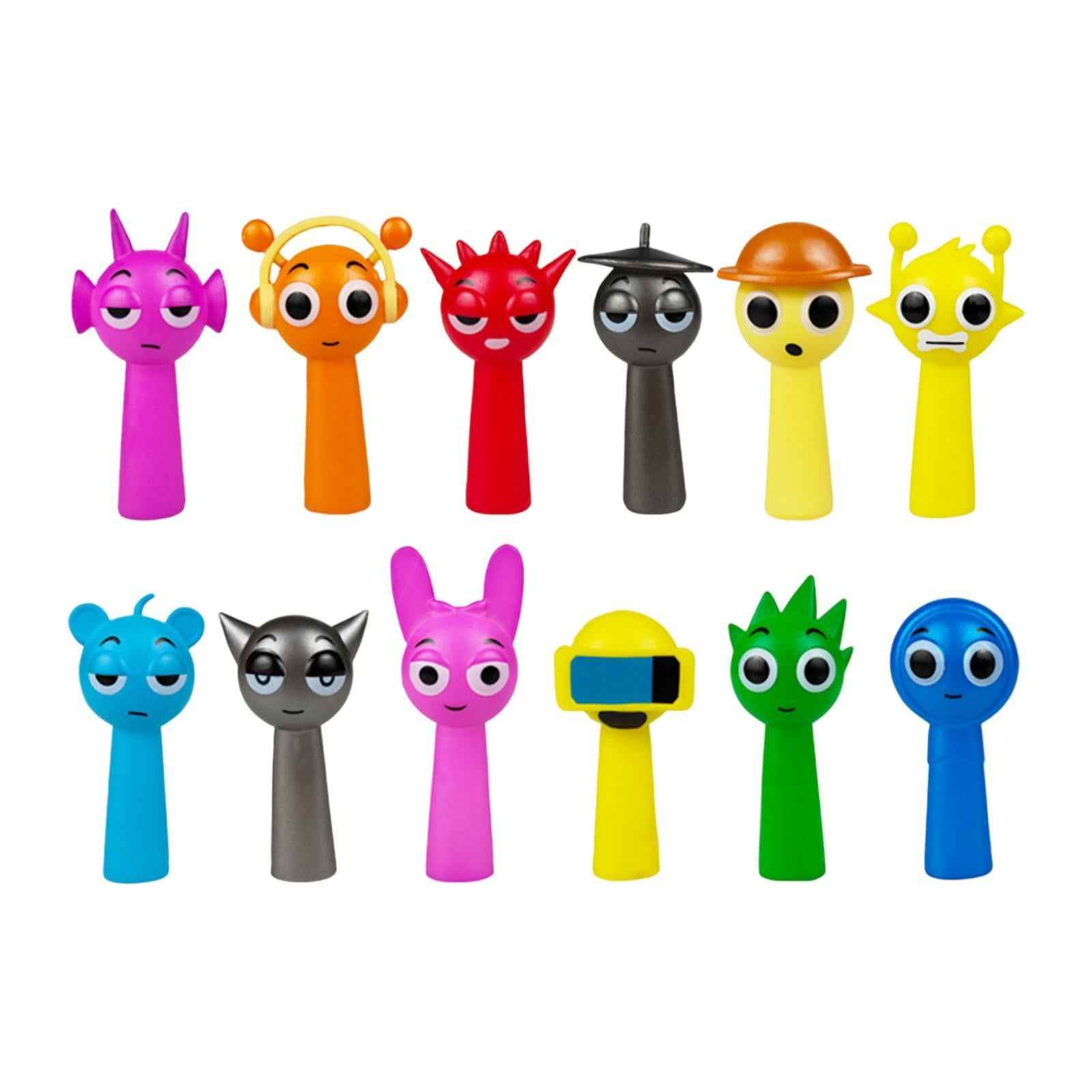 12 Pieces Sprunki Figures Gifts for Girls Boys Colorful Rhythm Box Figurines