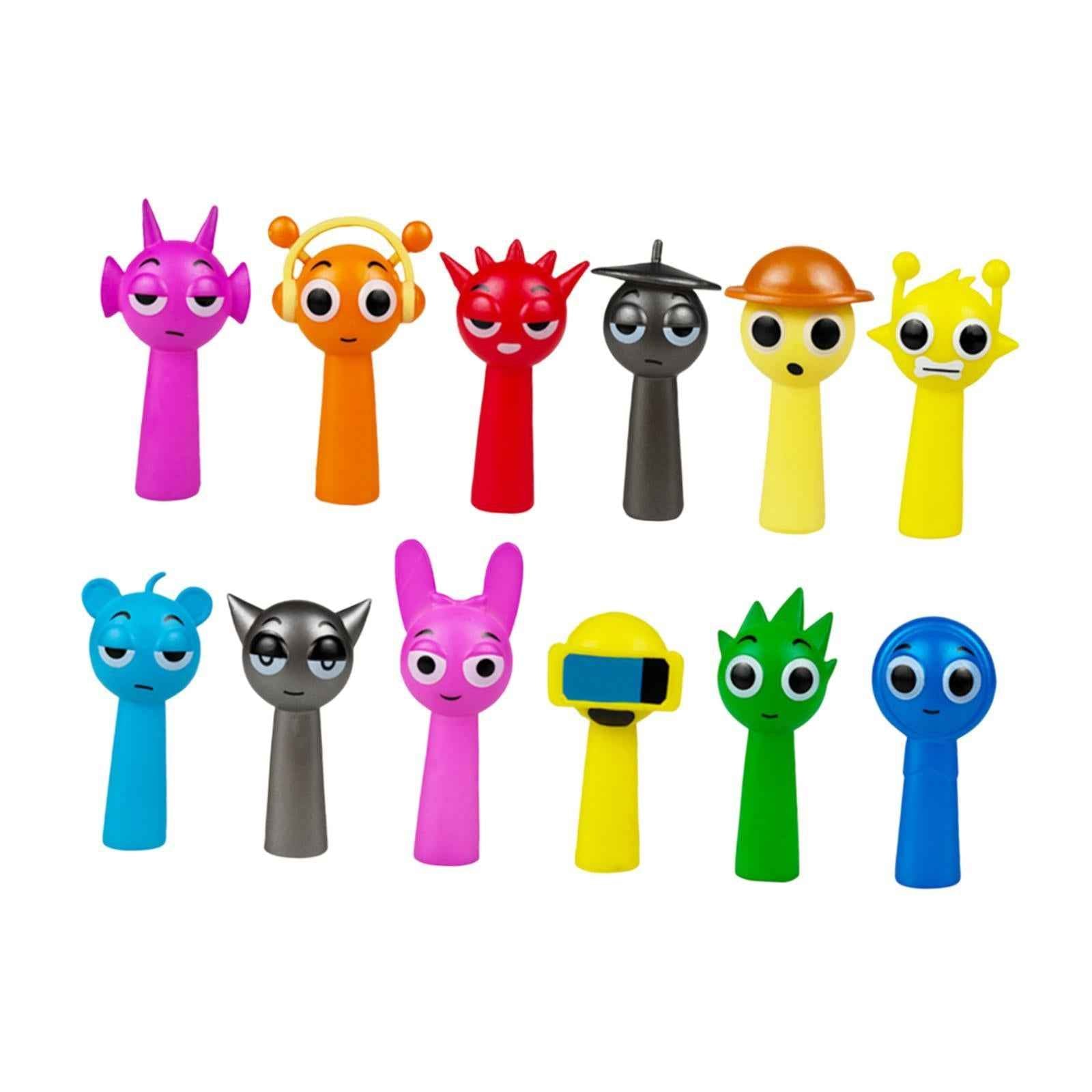 12 Pieces Sprunki Figures Gifts for Girls Boys Colorful Rhythm Box Figurines