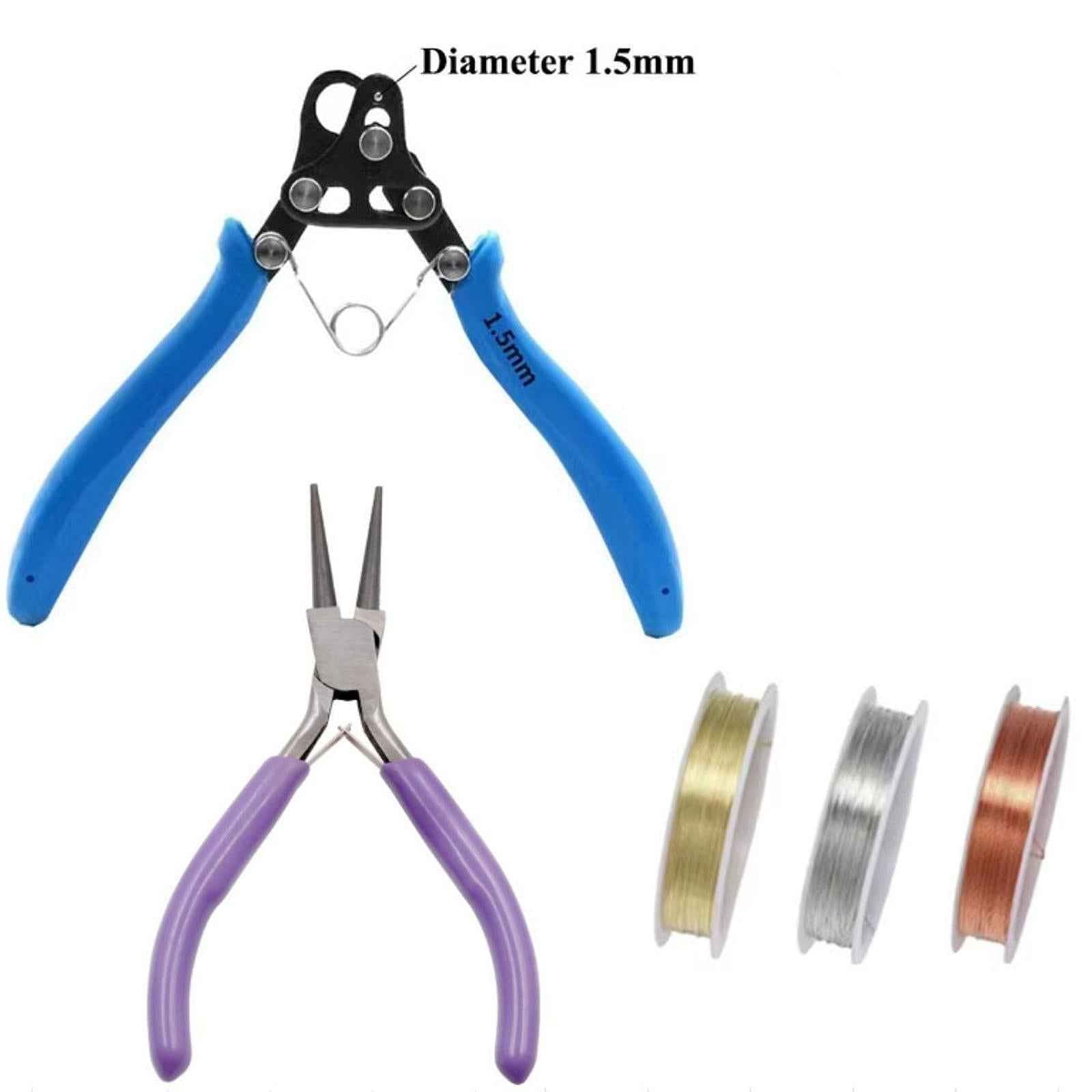 2 Pieces Rolling Pliers Looper Pliers for Pendant Wire Jewelry in A Step DIY 1.5mm