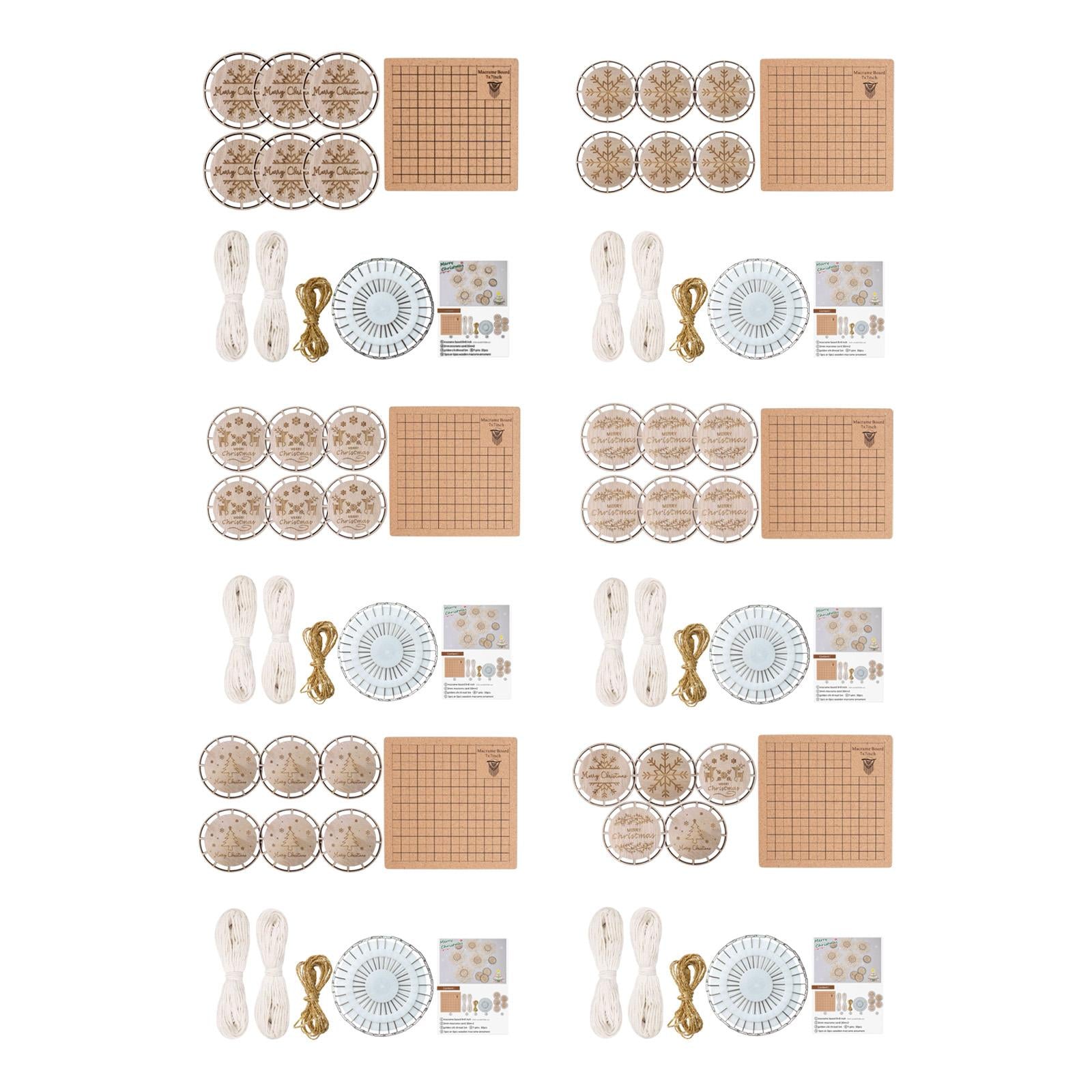 DIY Crafts Set Wood Slices for Xmas Ornaments Wedding Decorations Boho Decor Set A