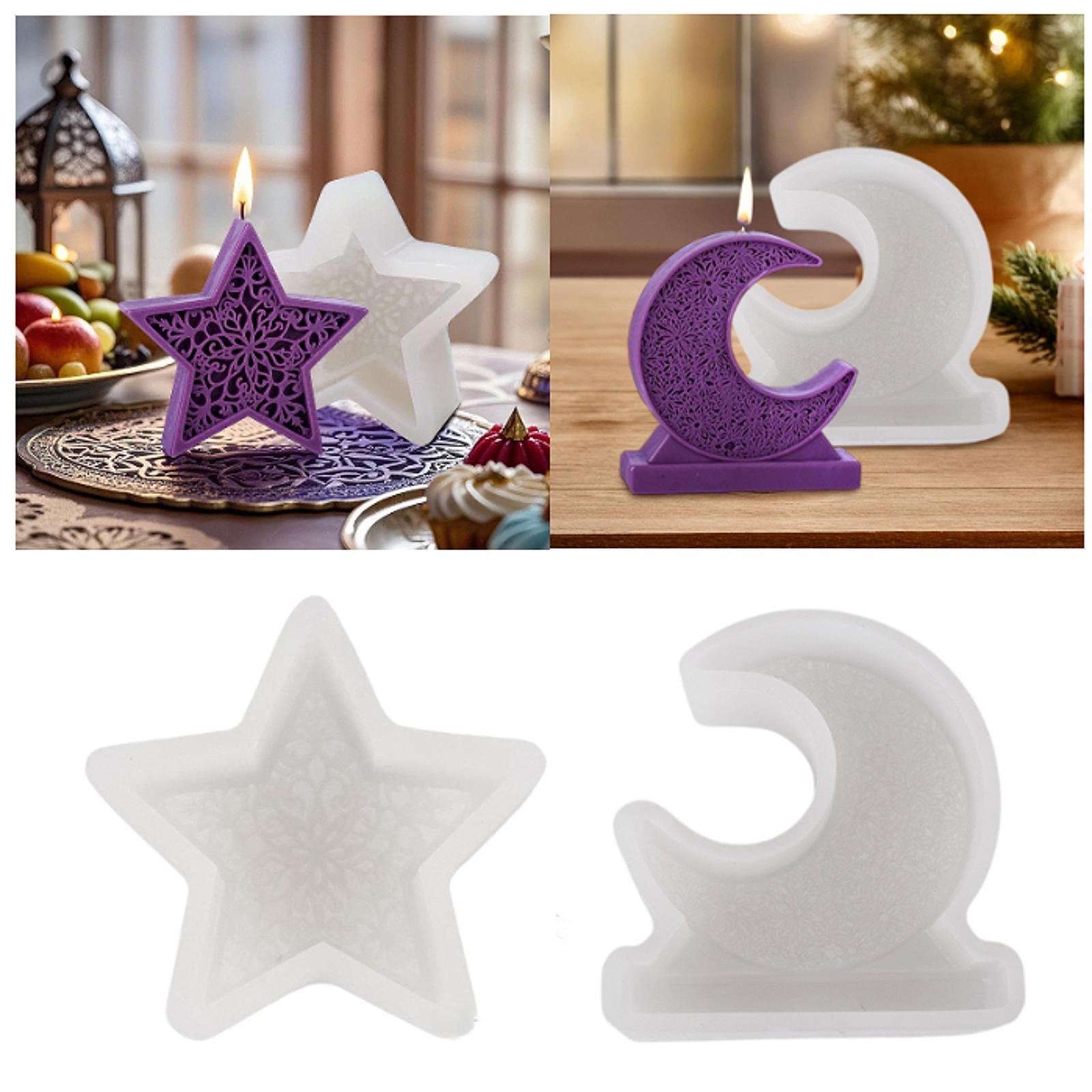 Candle Mould Silicone Mould for Home Decoration Handmade Soap Scented Candle Moon