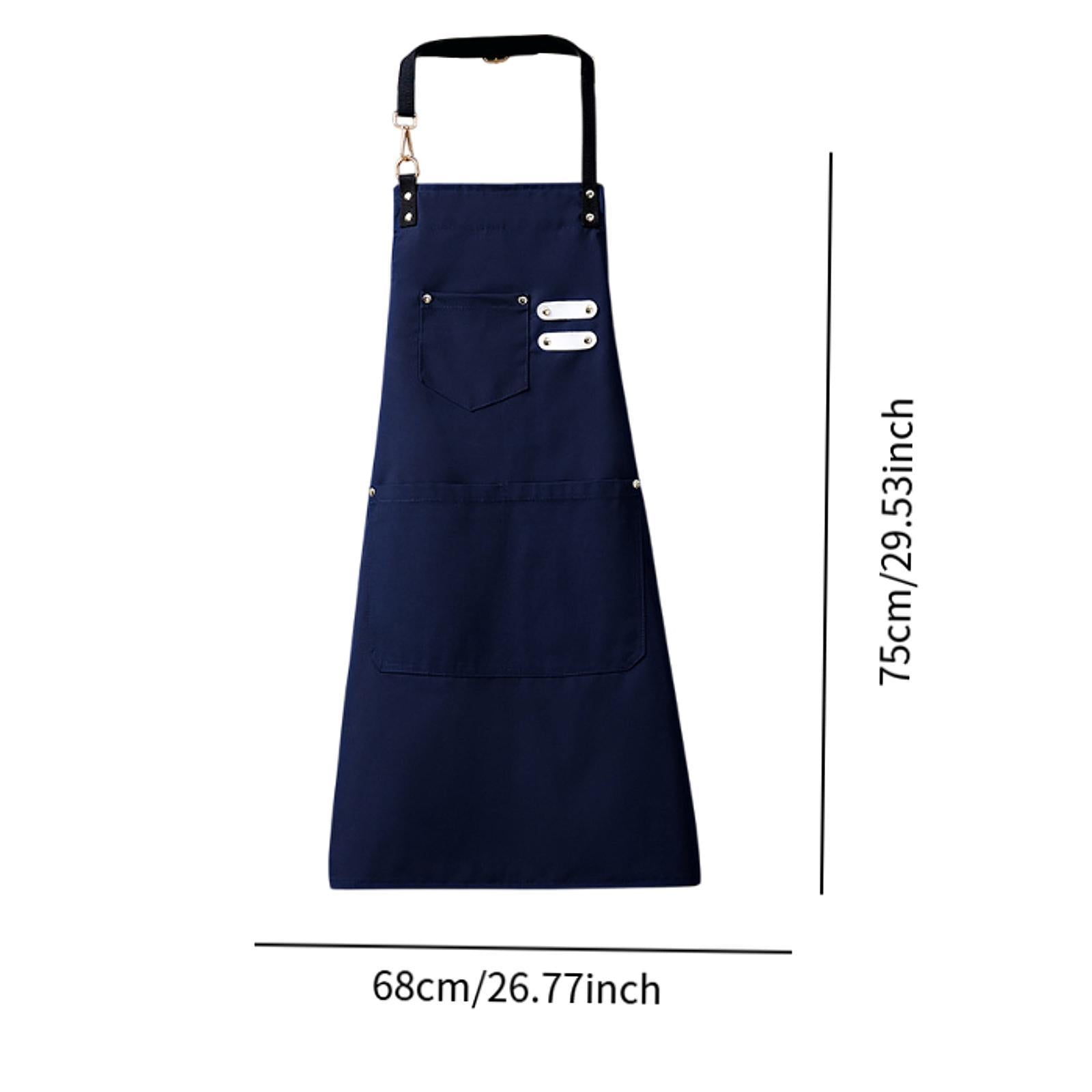 Chef Bib Apron Multipurpose Painting Artist Apron for Garden Commercial Shop Blue