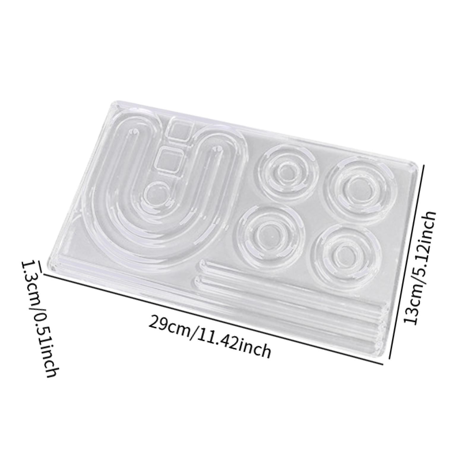 Clear Beading Board Acrylic Bead Tray for Necklace DIY Design Jewelry Making Rectangle M
