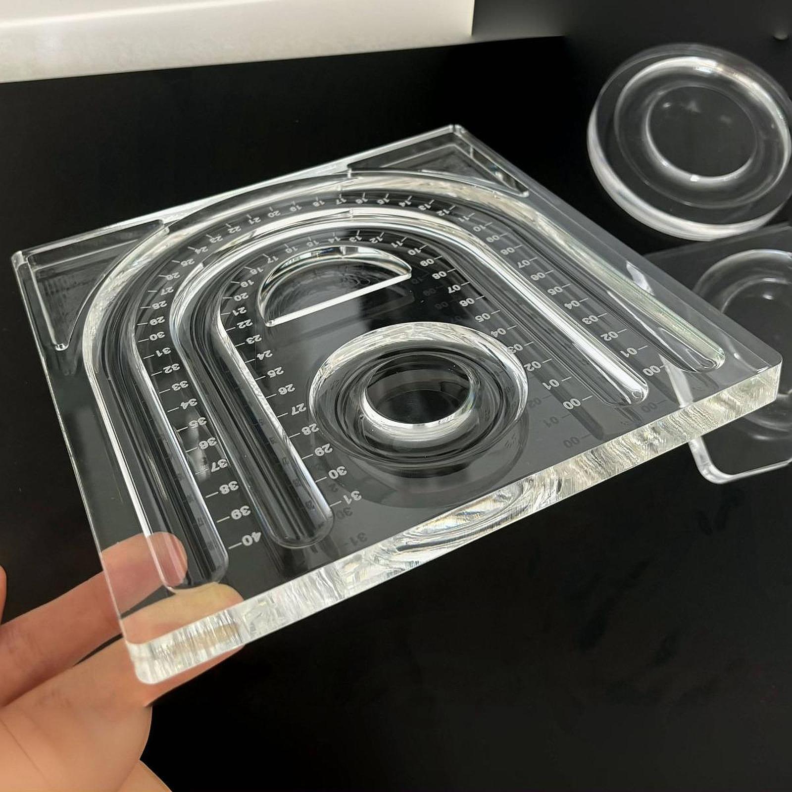Clear Beading Board Acrylic Bead Tray for Necklace DIY Design Jewelry Making Square