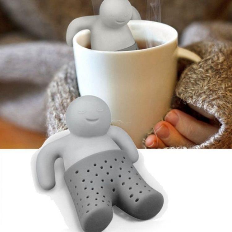 Silicone Mr Little Man Tea Infuser Filter(Grey)
