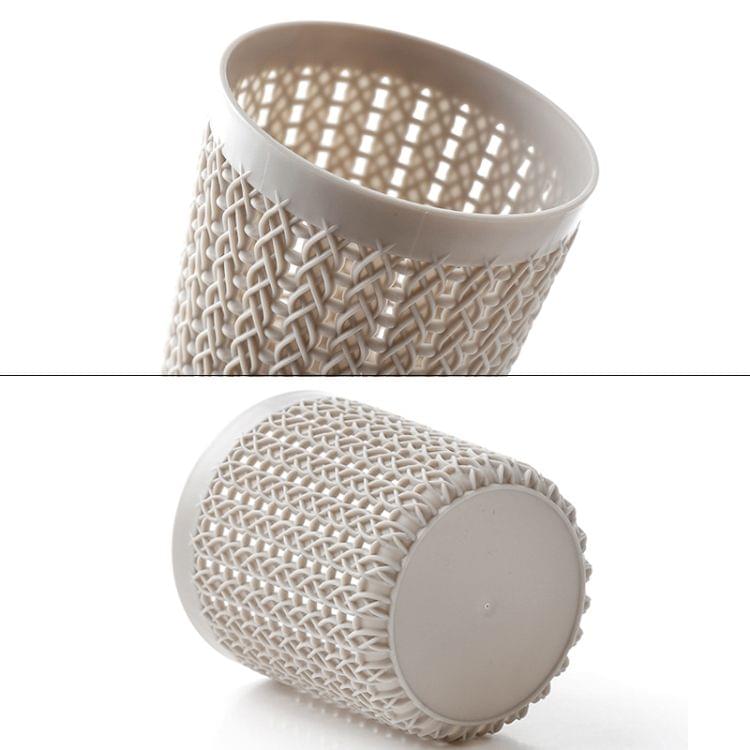 5 PCS Round Mesh Pen Pencil Container Cups Desktop Organizer Holders Supplies Holder, Random Color