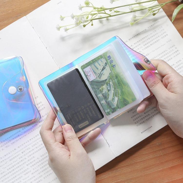 3 PCS Portable Hand Holding Wallet Phantom Laser Credit Card Package Business ID Storage Bag, Random Color Delivery(36 cards)