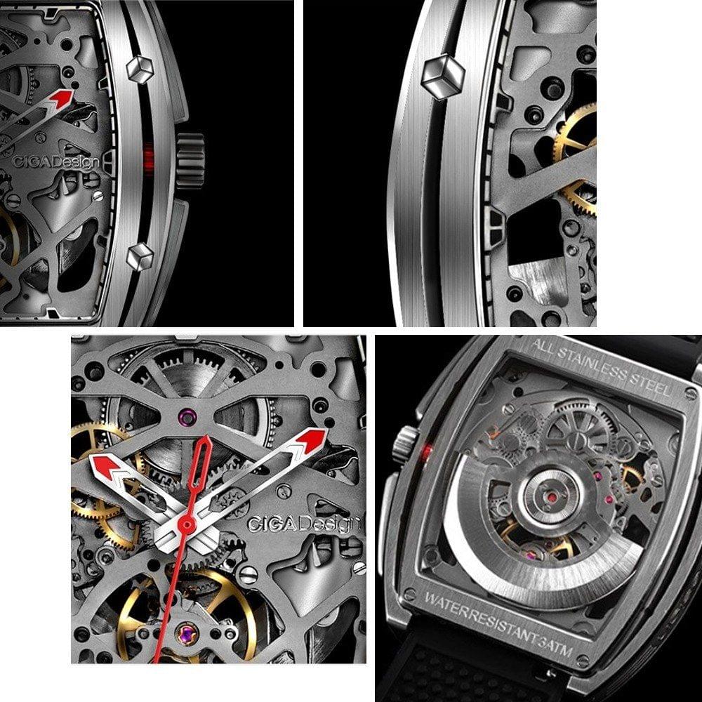 Xiaomi youpin CIGA Design Z Series Automatic Mechanical Watch Self-wind Wrist Watches 3ATM Waterproof Business Men Wristwatches Stainless Steel Case Silicone Strap