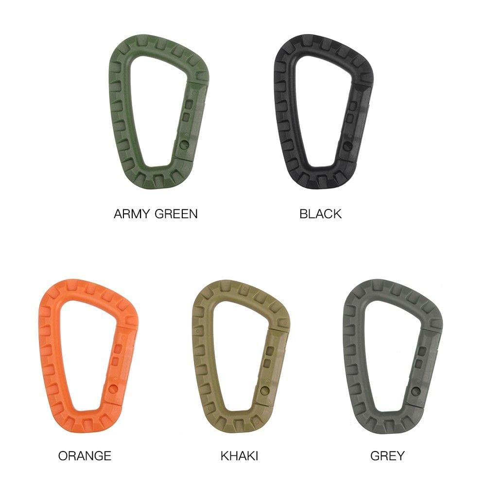 1pcs Tactic Carabiners Clip Backpack Hanging D Shape Buckle Keychain Ring Locking Gear for Camping Hiking Fishing